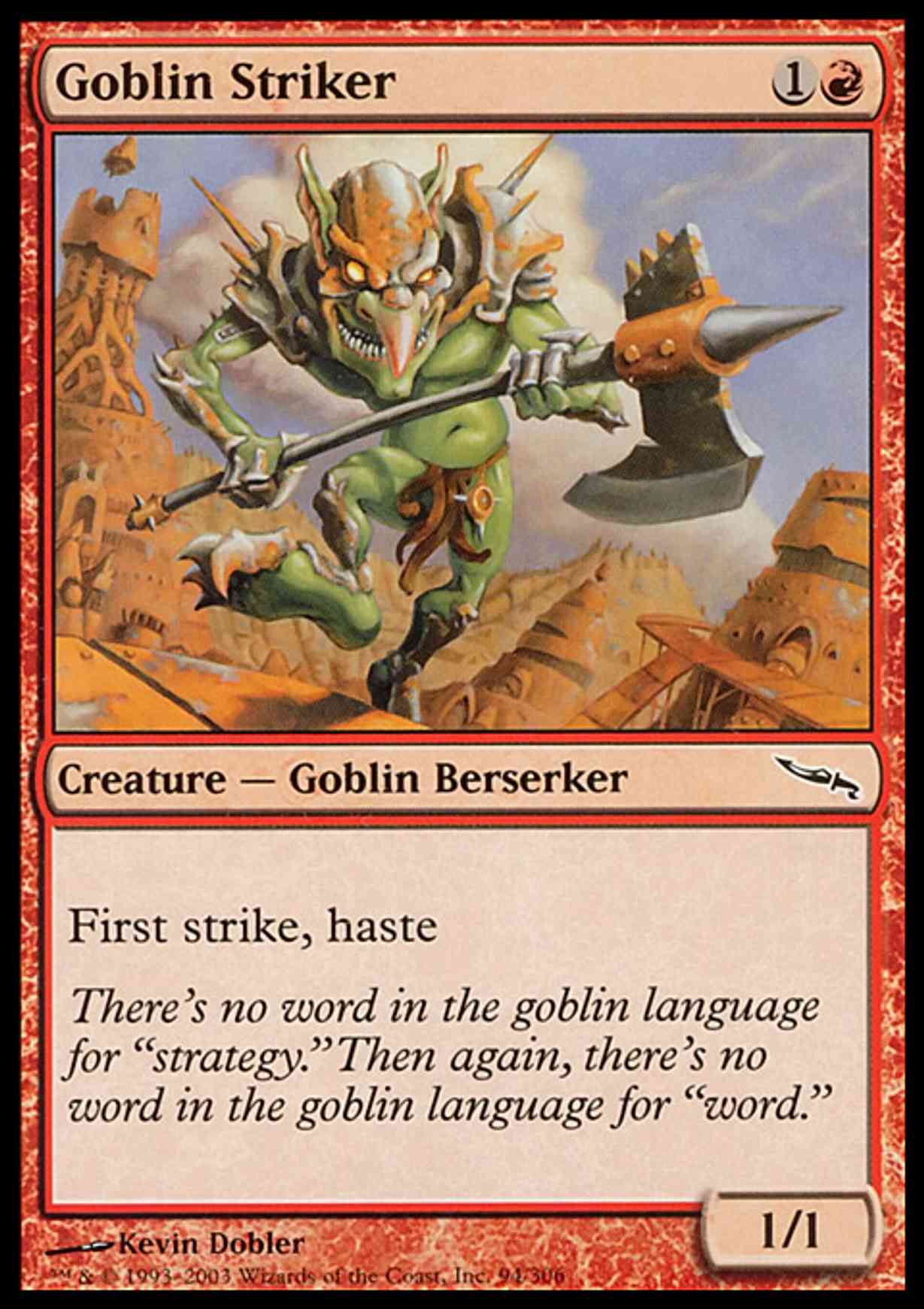 Goblin Striker magic card front