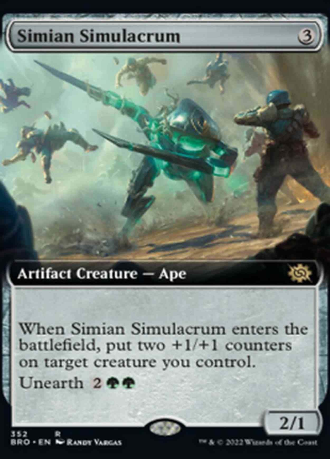 Simian Simulacrum (Extended Art) magic card front