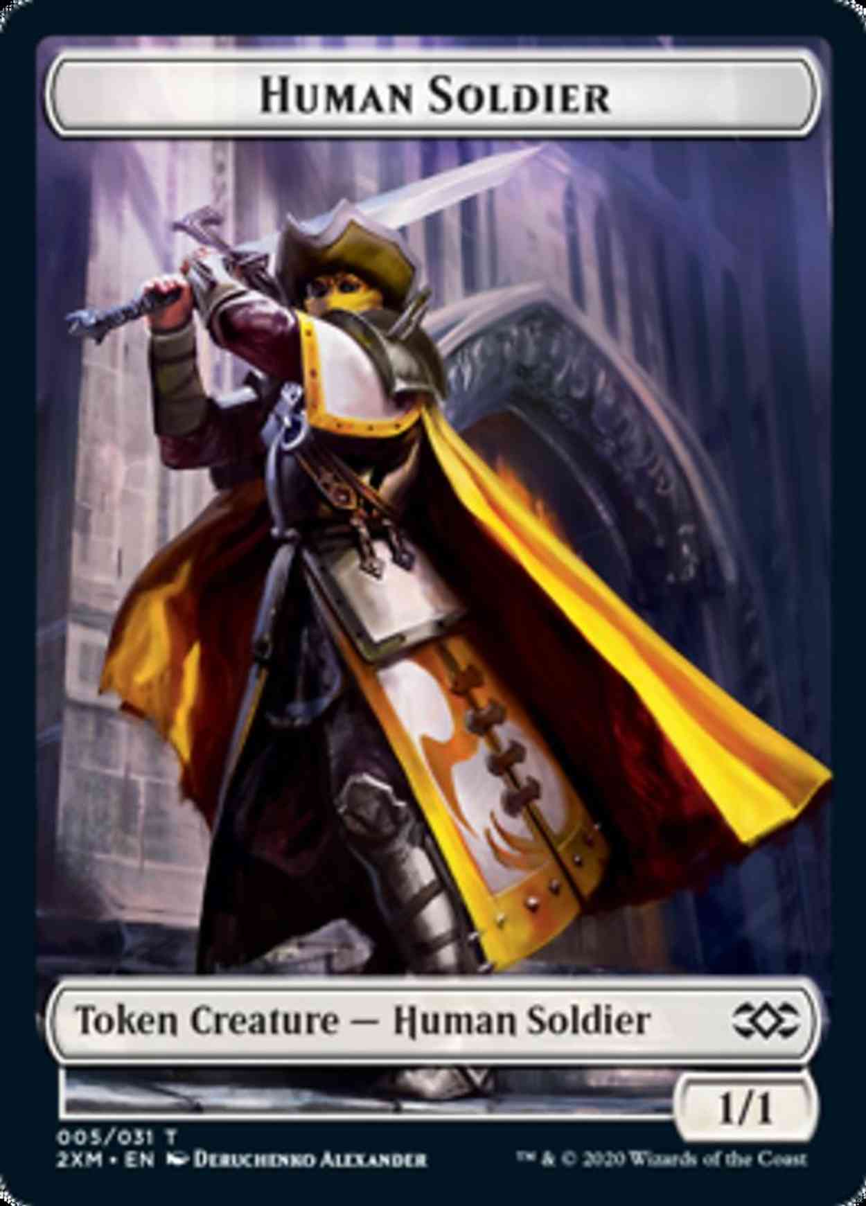 Human Soldier // Tuktuk the Returned Double-sided Token magic card front