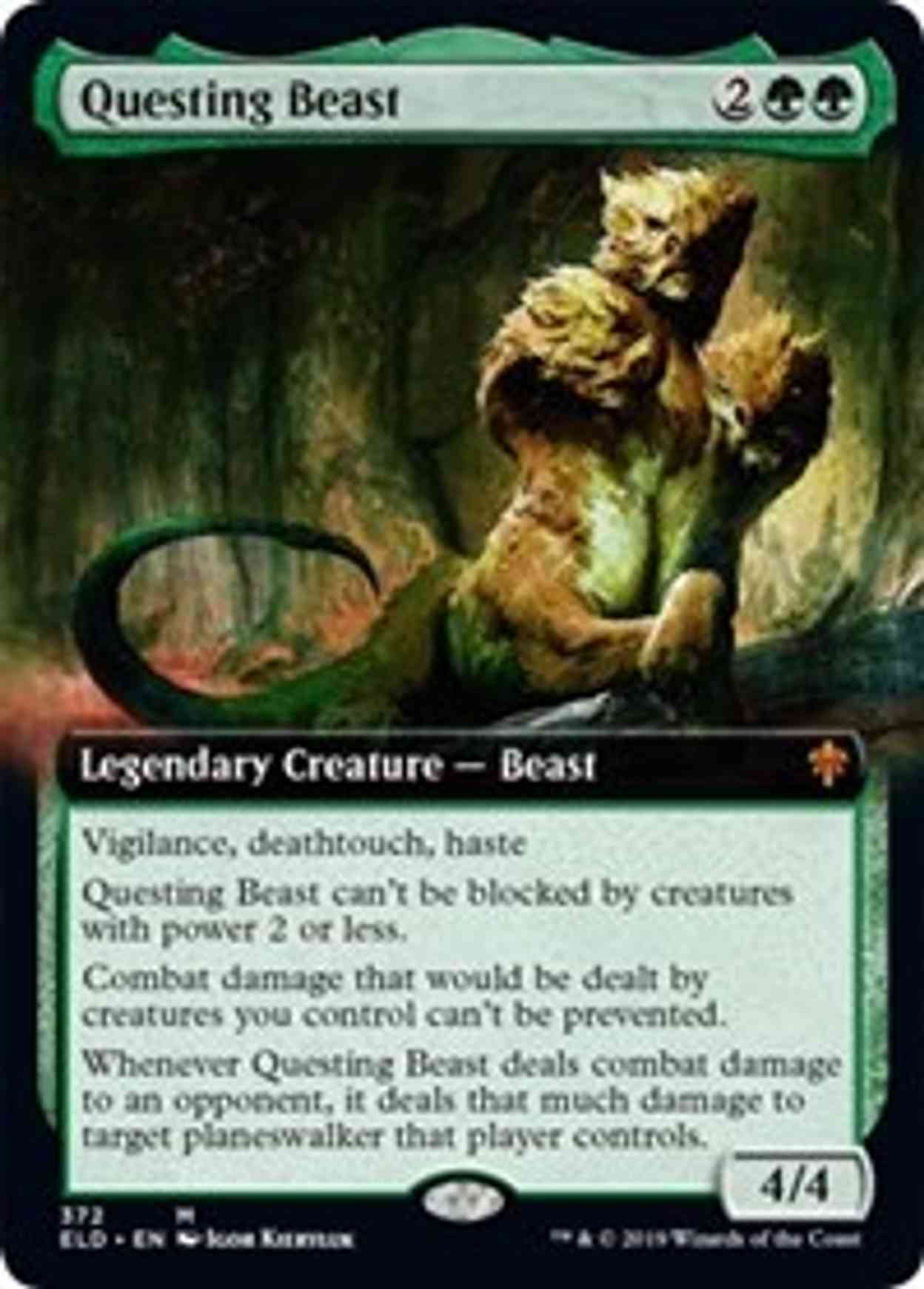 Questing Beast (Extended Art) magic card front