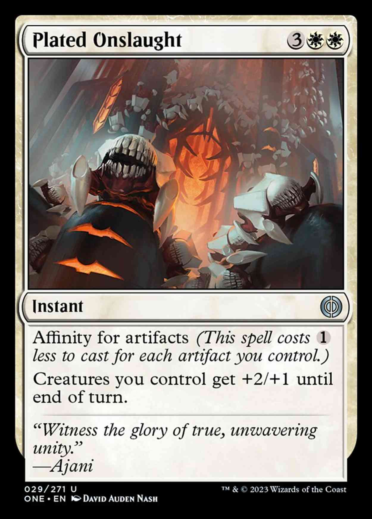 Plated Onslaught magic card front