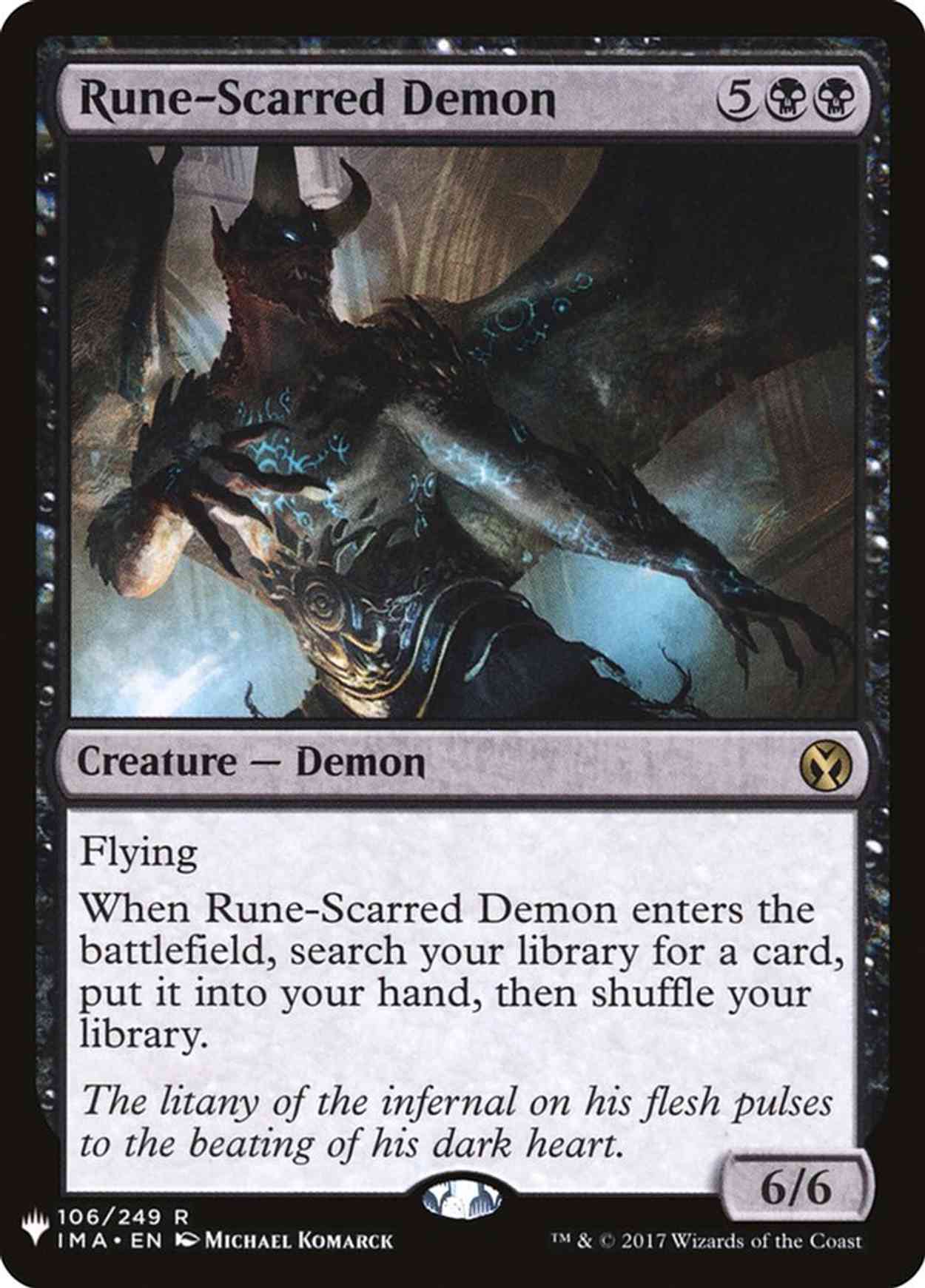 Rune-Scarred Demon magic card front