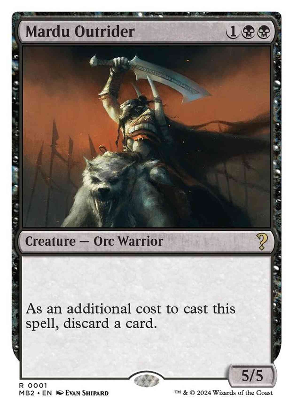 Mardu Outrider (White Border) magic card front