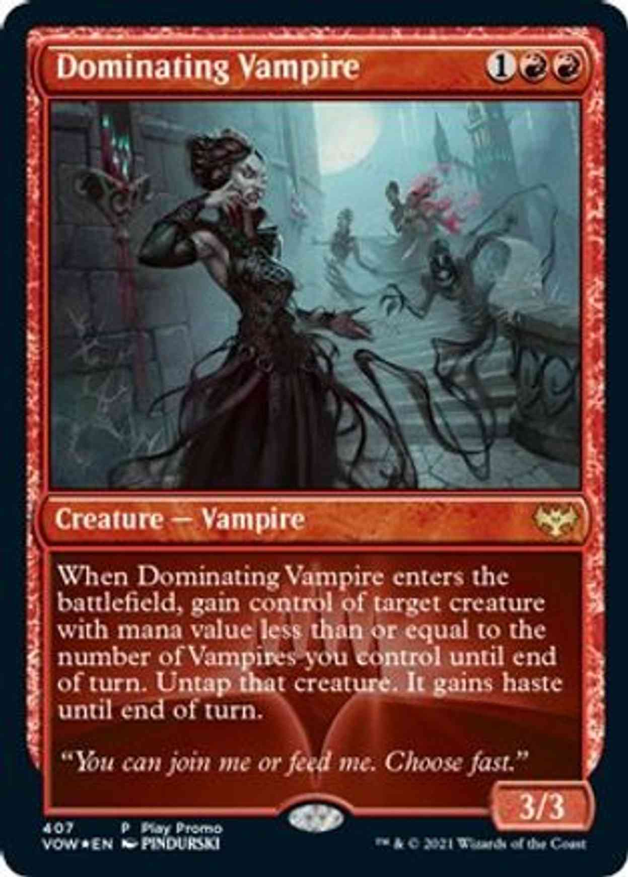 Dominating Vampire magic card front