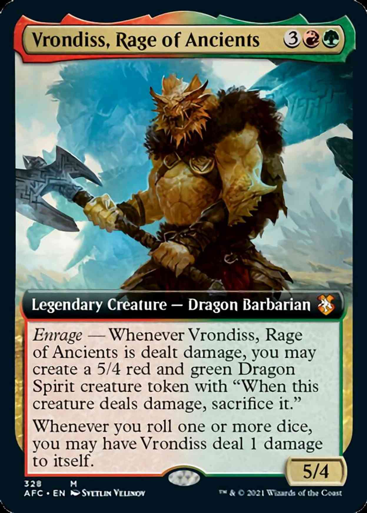 Vrondiss, Rage of Ancients (Extended Art) magic card front