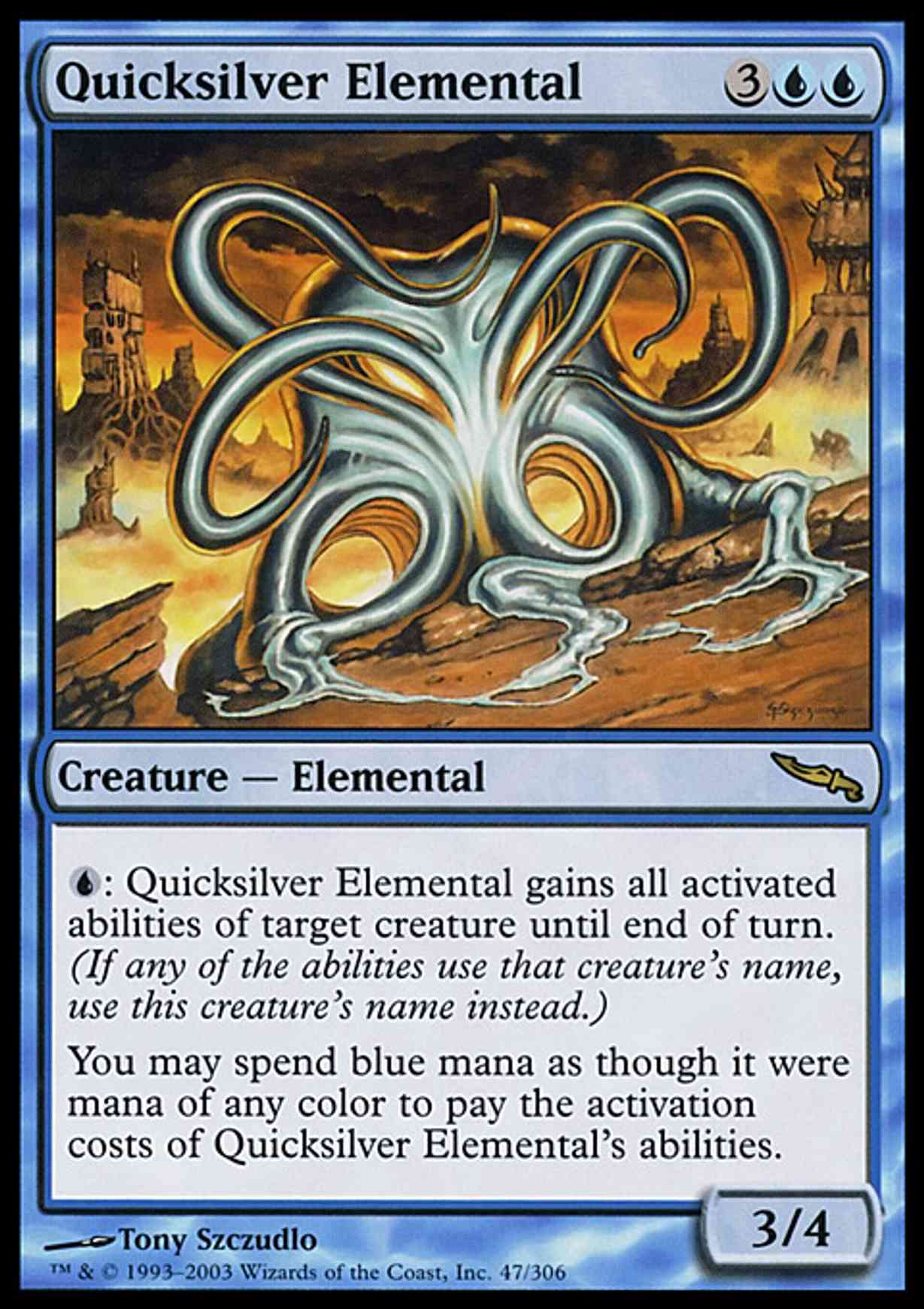 Quicksilver Elemental magic card front