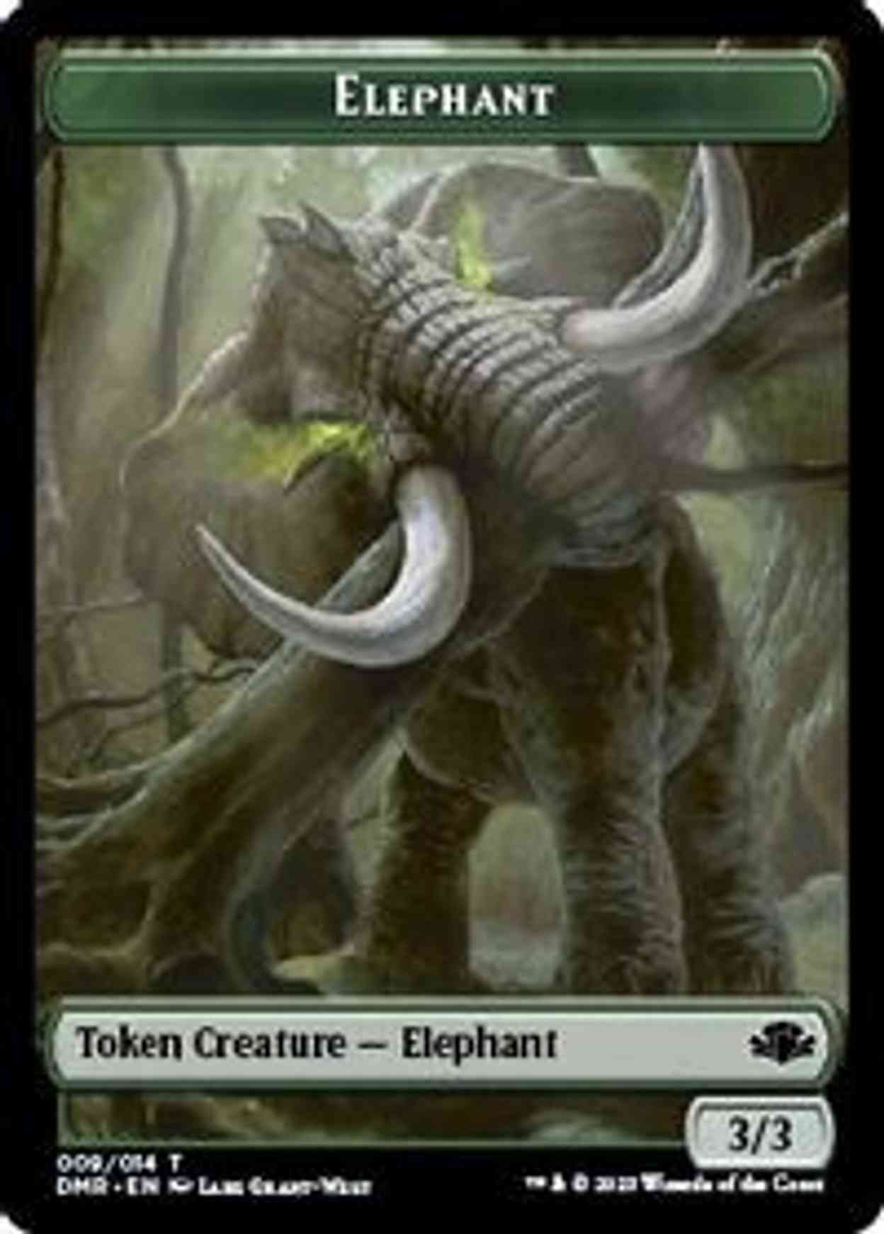 Elephant // Cat (003) Double-sided Token magic card front