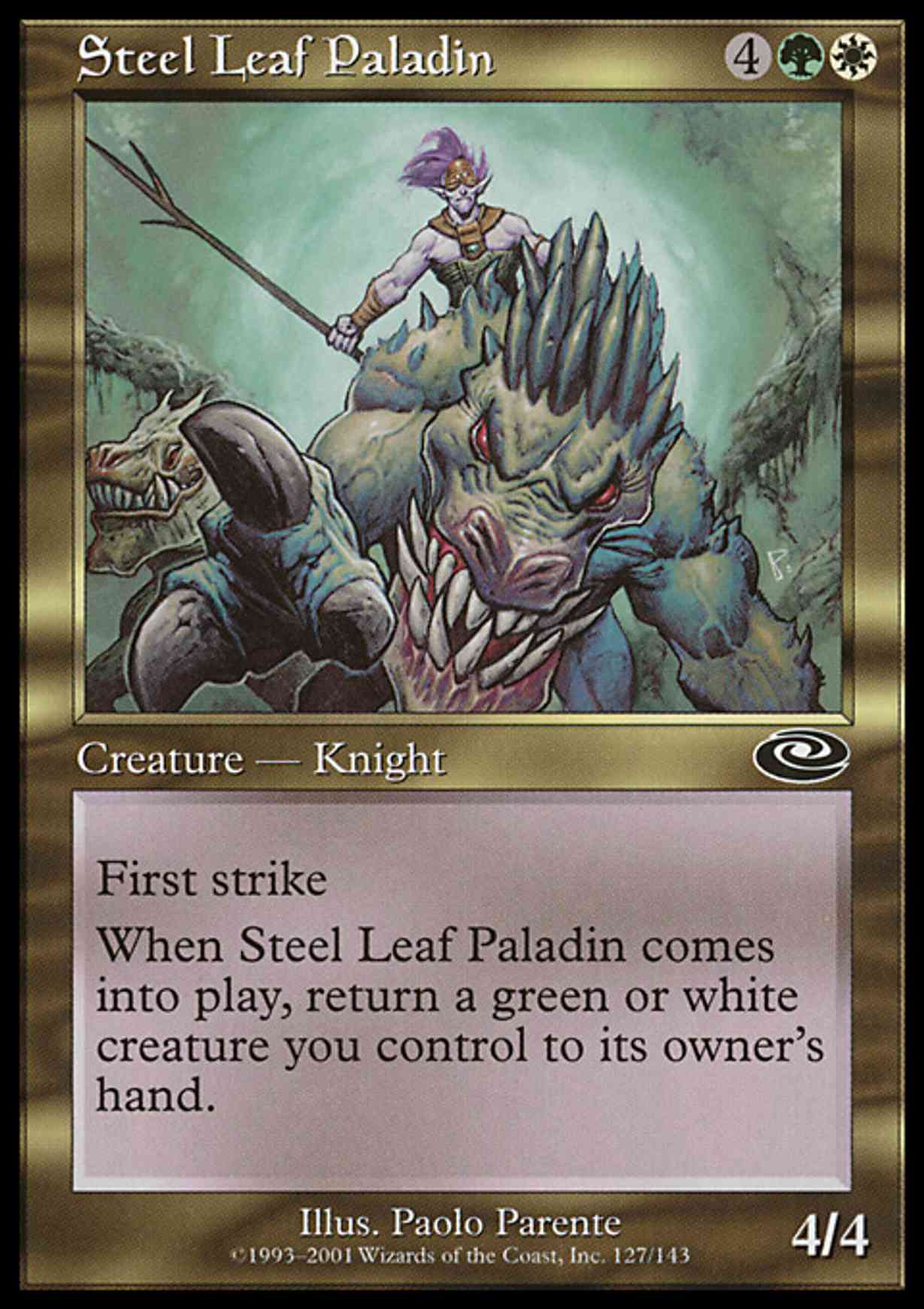 Steel Leaf Paladin magic card front