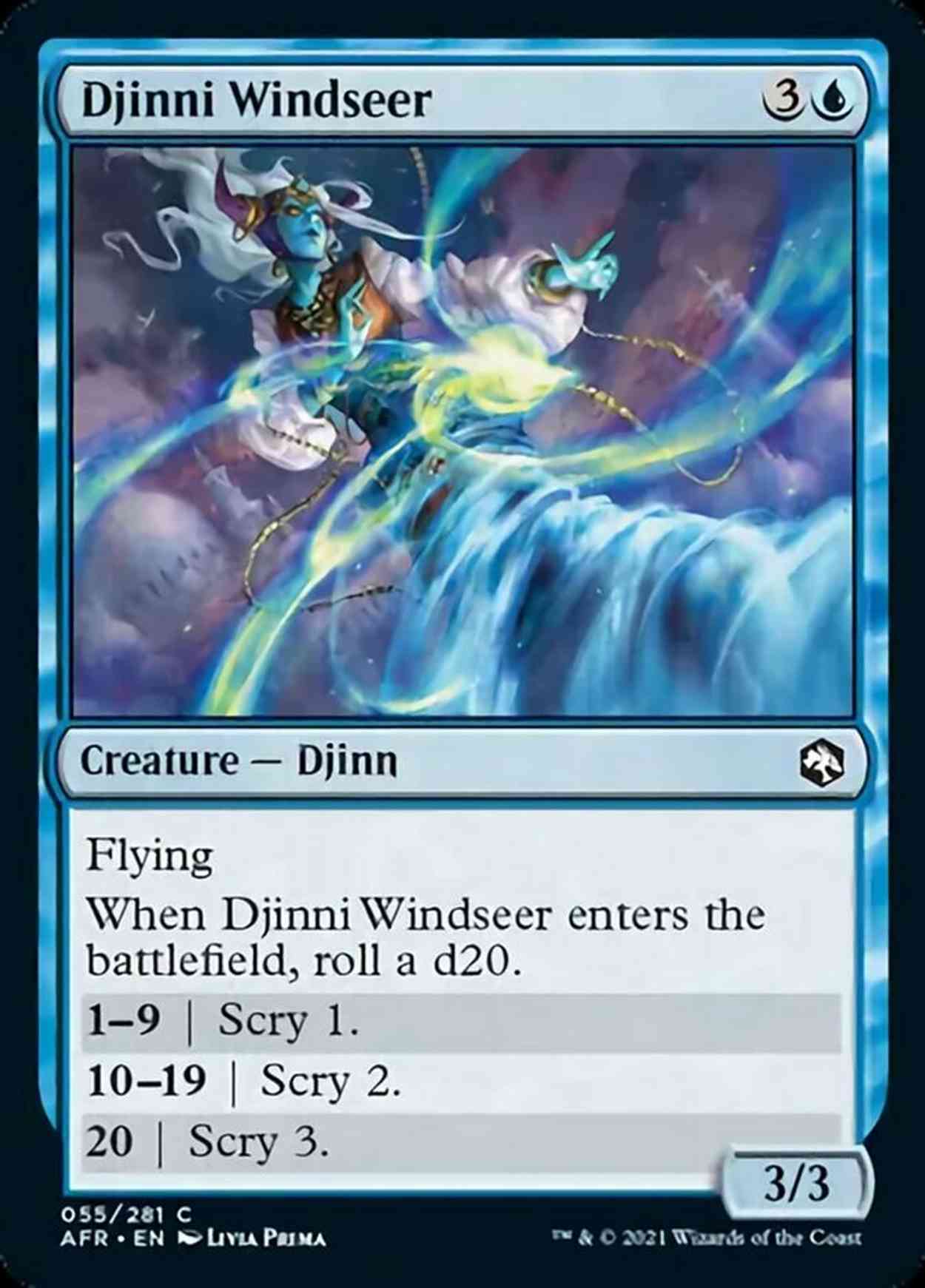 Djinni Windseer magic card front