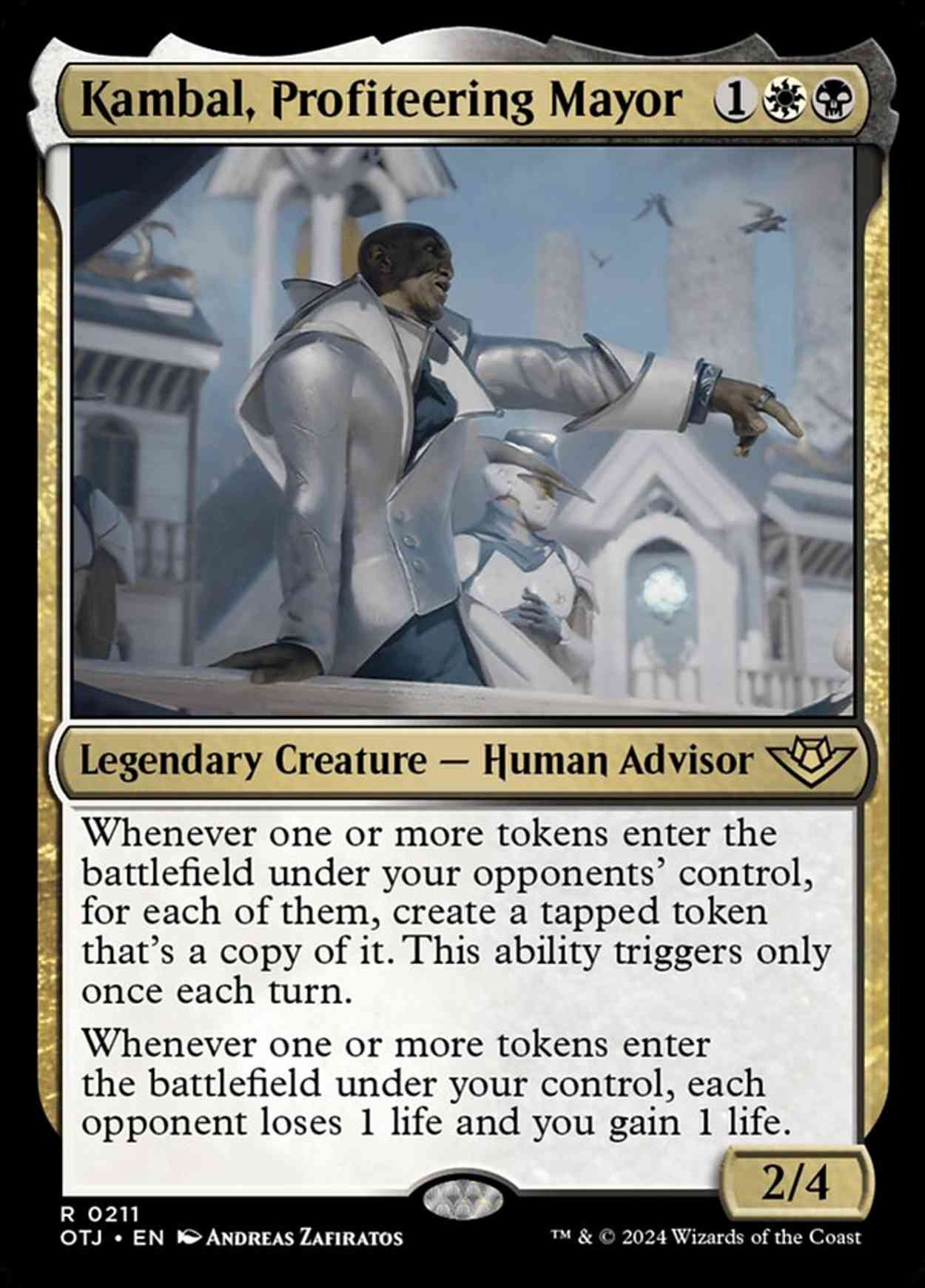 Kambal, Profiteering Mayor magic card front