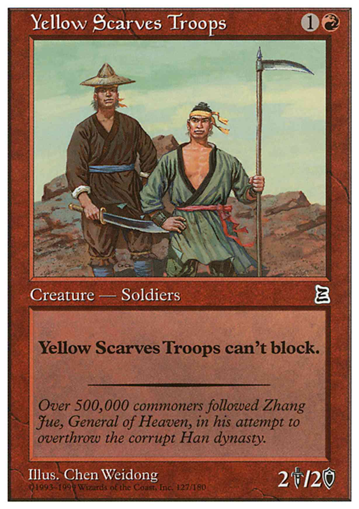 Yellow Scarves Troops magic card front