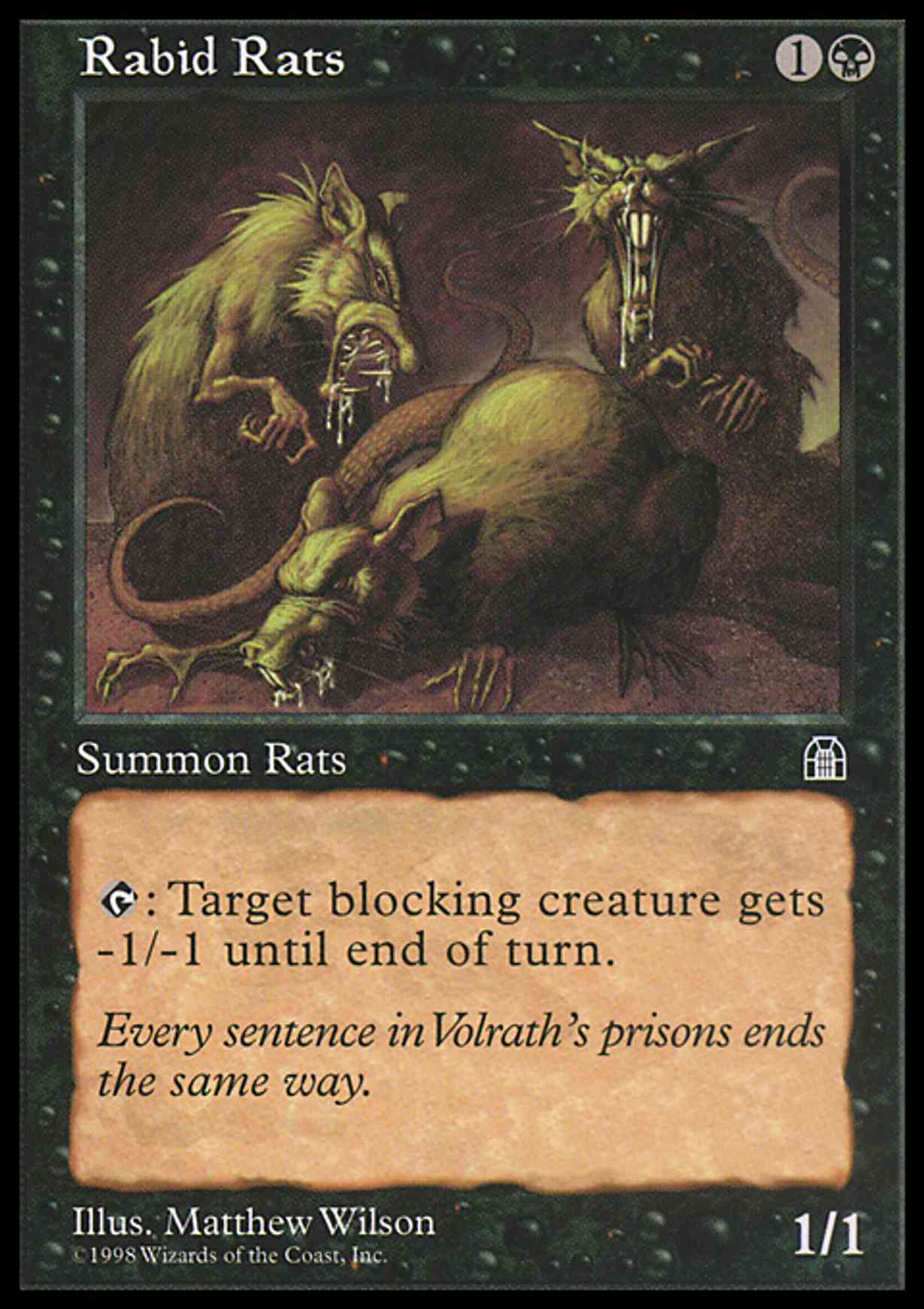 Rabid Rats magic card front