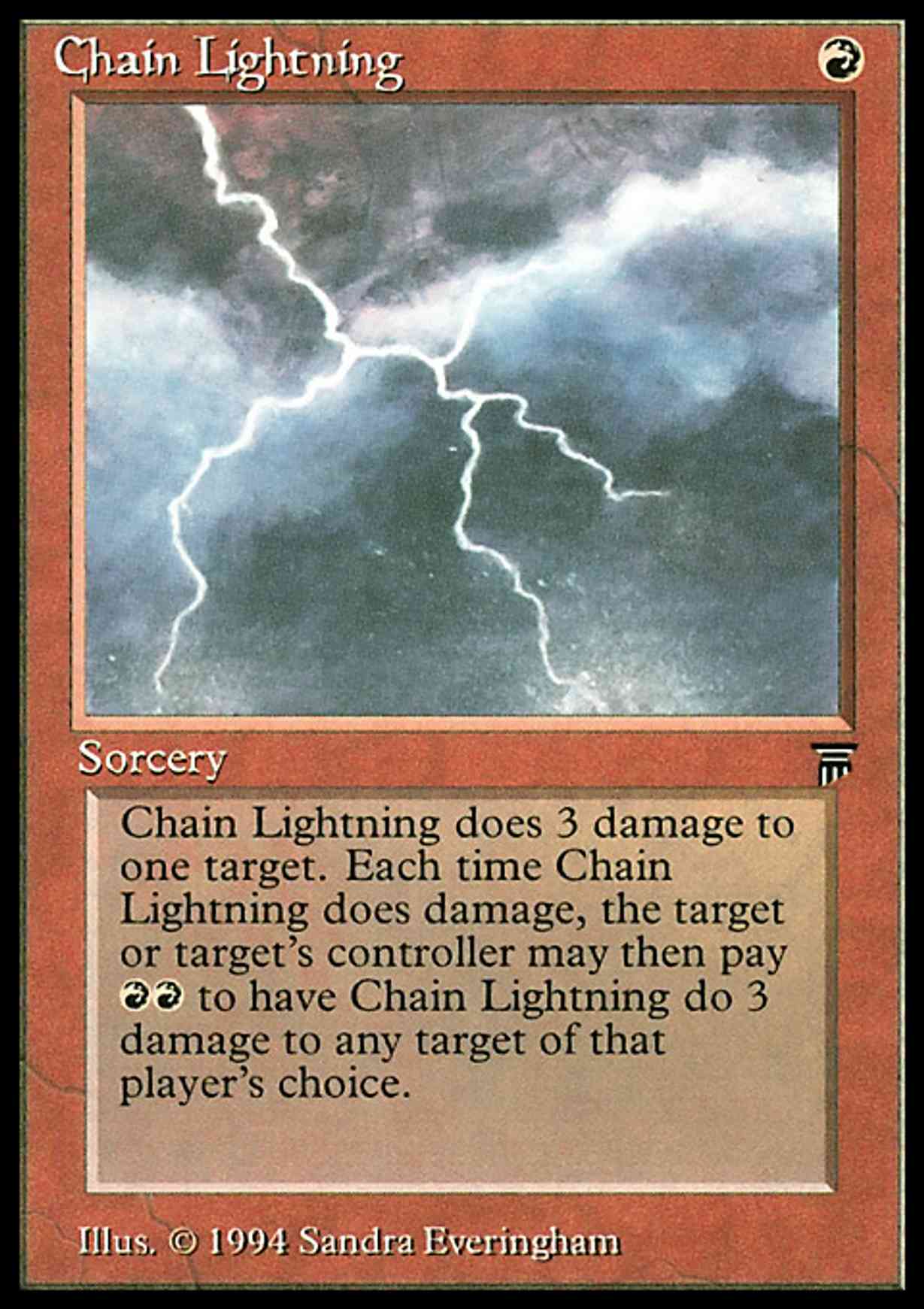 Chain Lightning magic card front