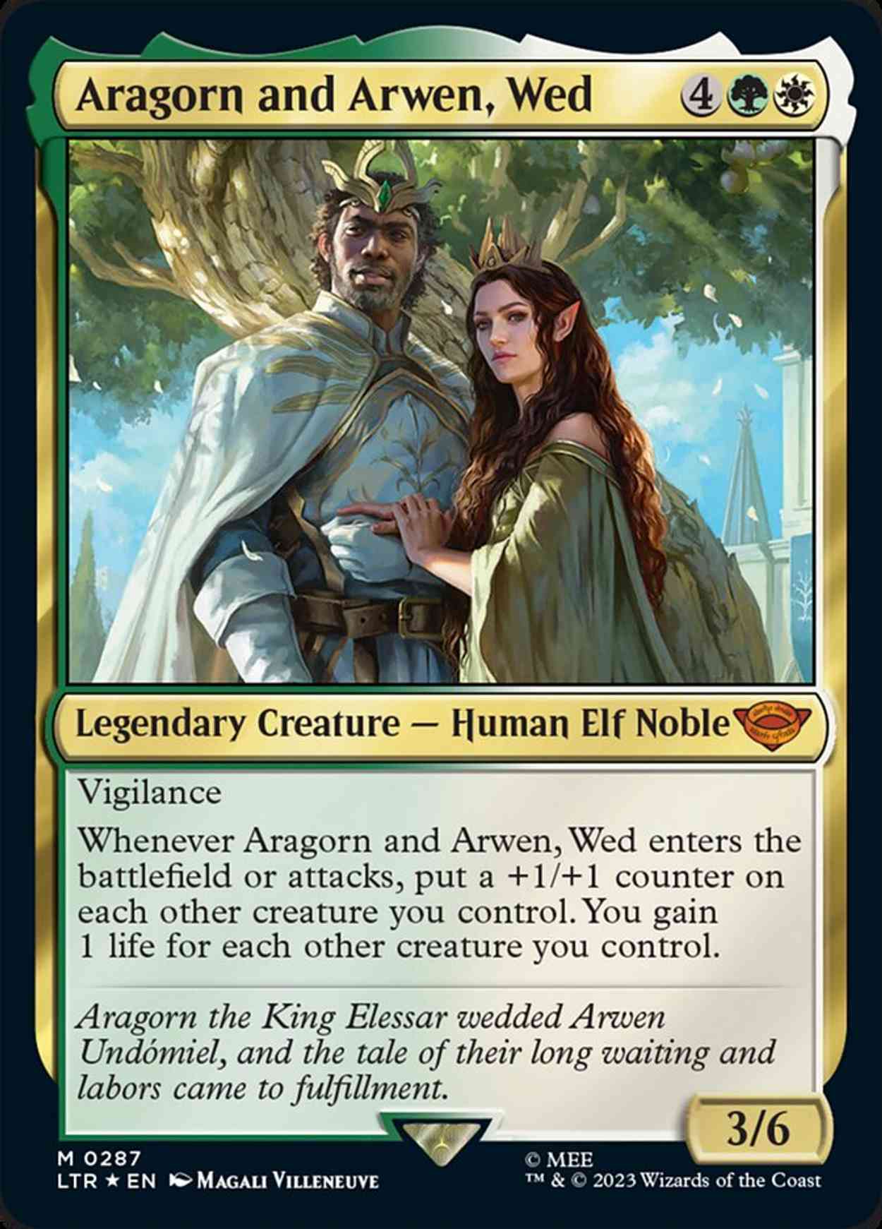 Aragorn and Arwen, Wed magic card front