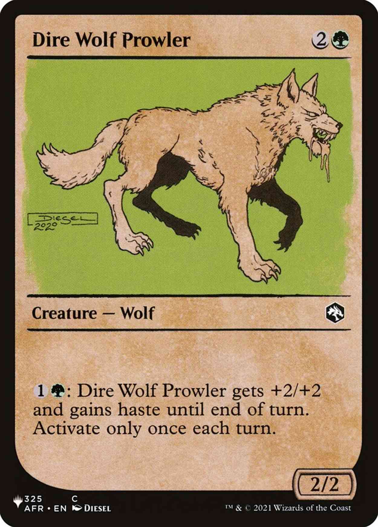 Dire Wolf Prowler (Showcase) magic card front