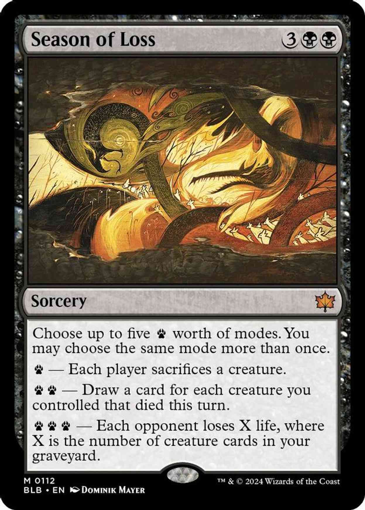 Season of Loss magic card front