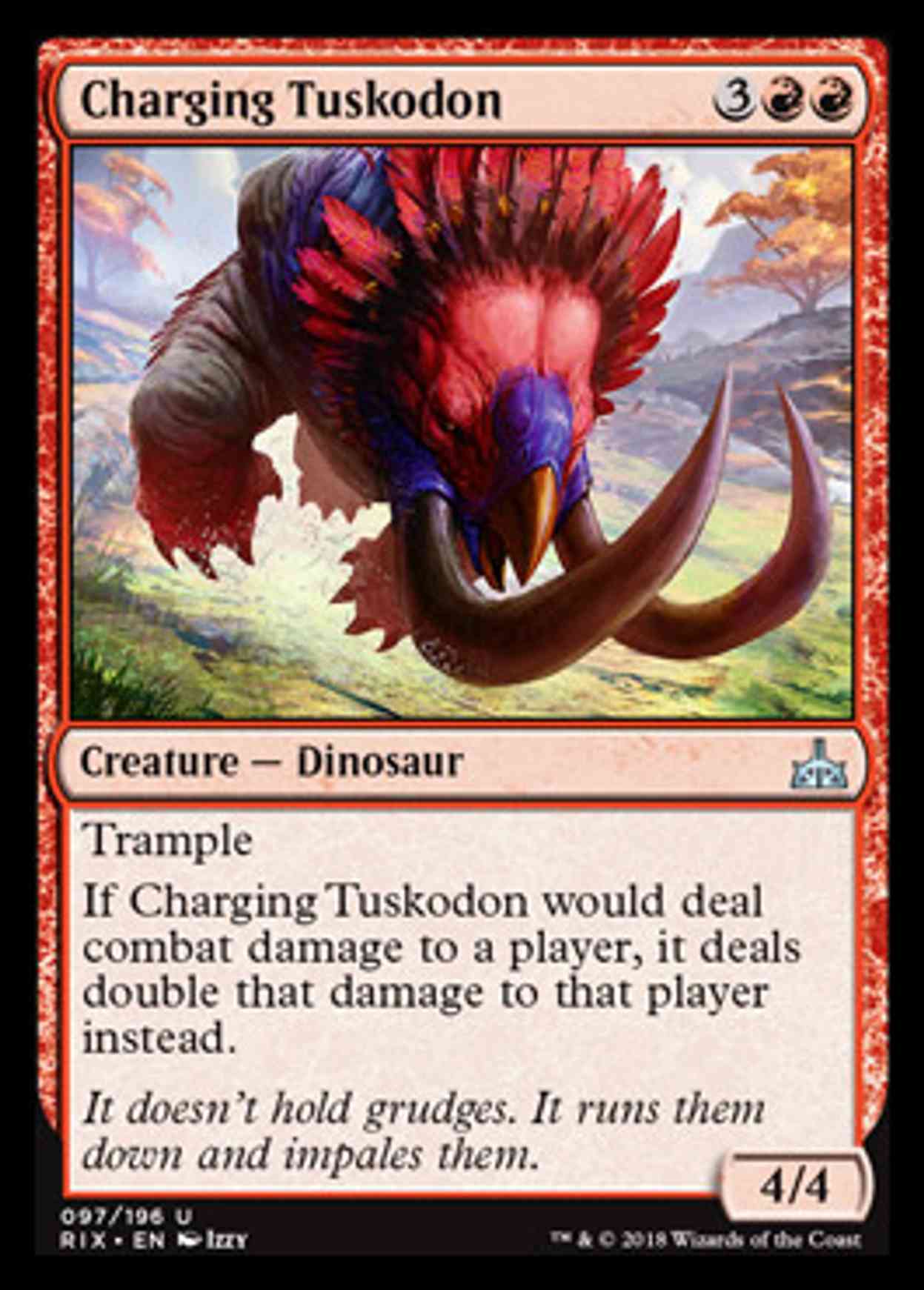 Charging Tuskodon magic card front