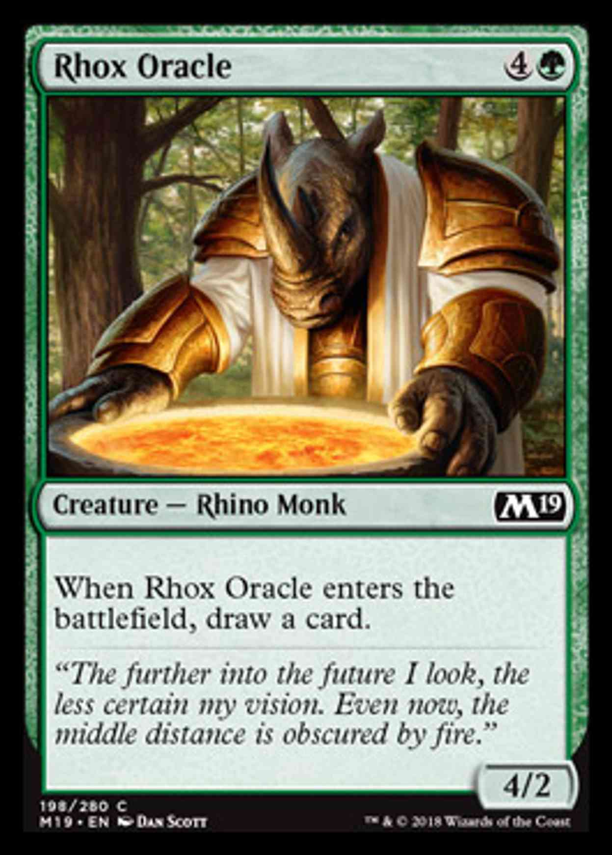 Rhox Oracle magic card front