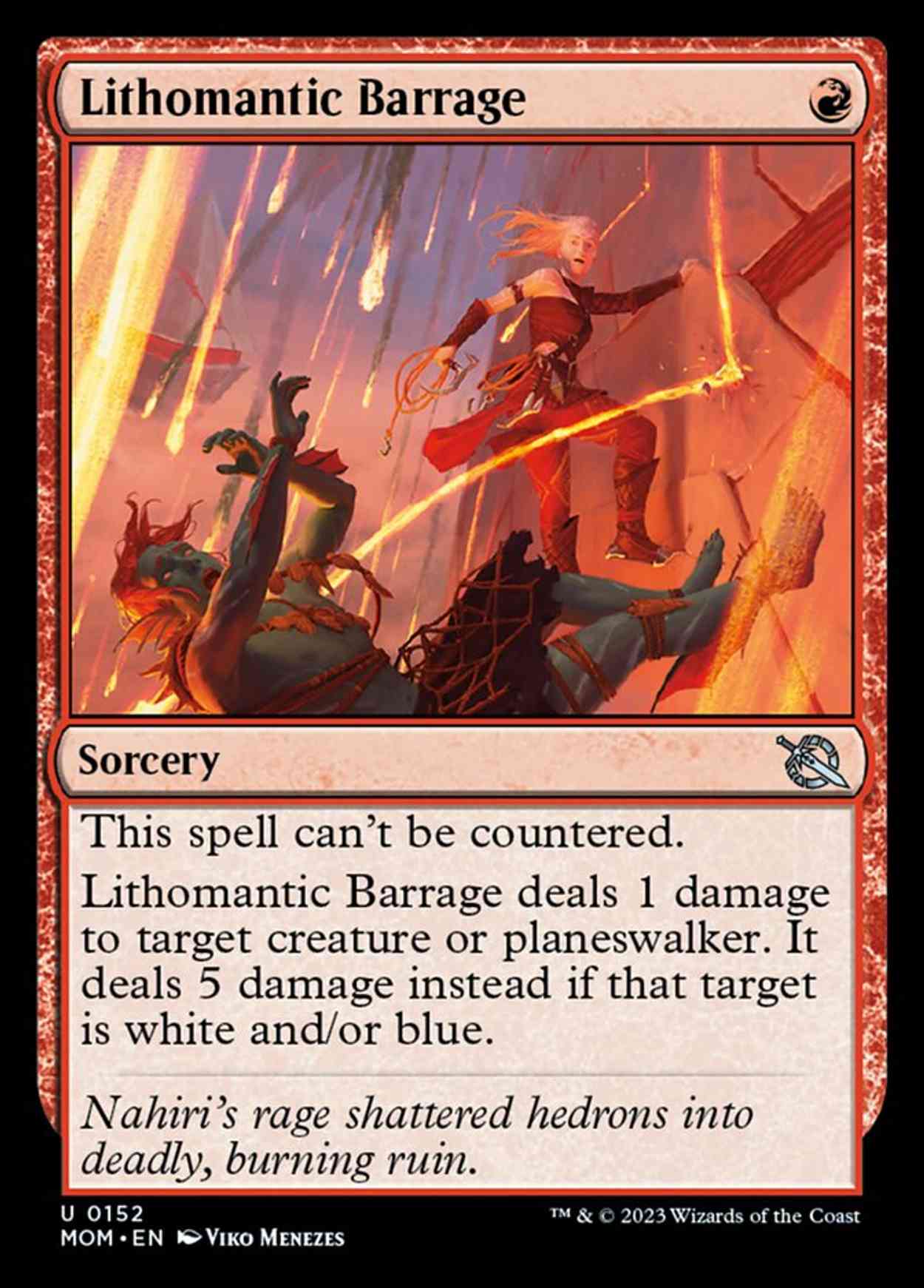 Lithomantic Barrage magic card front