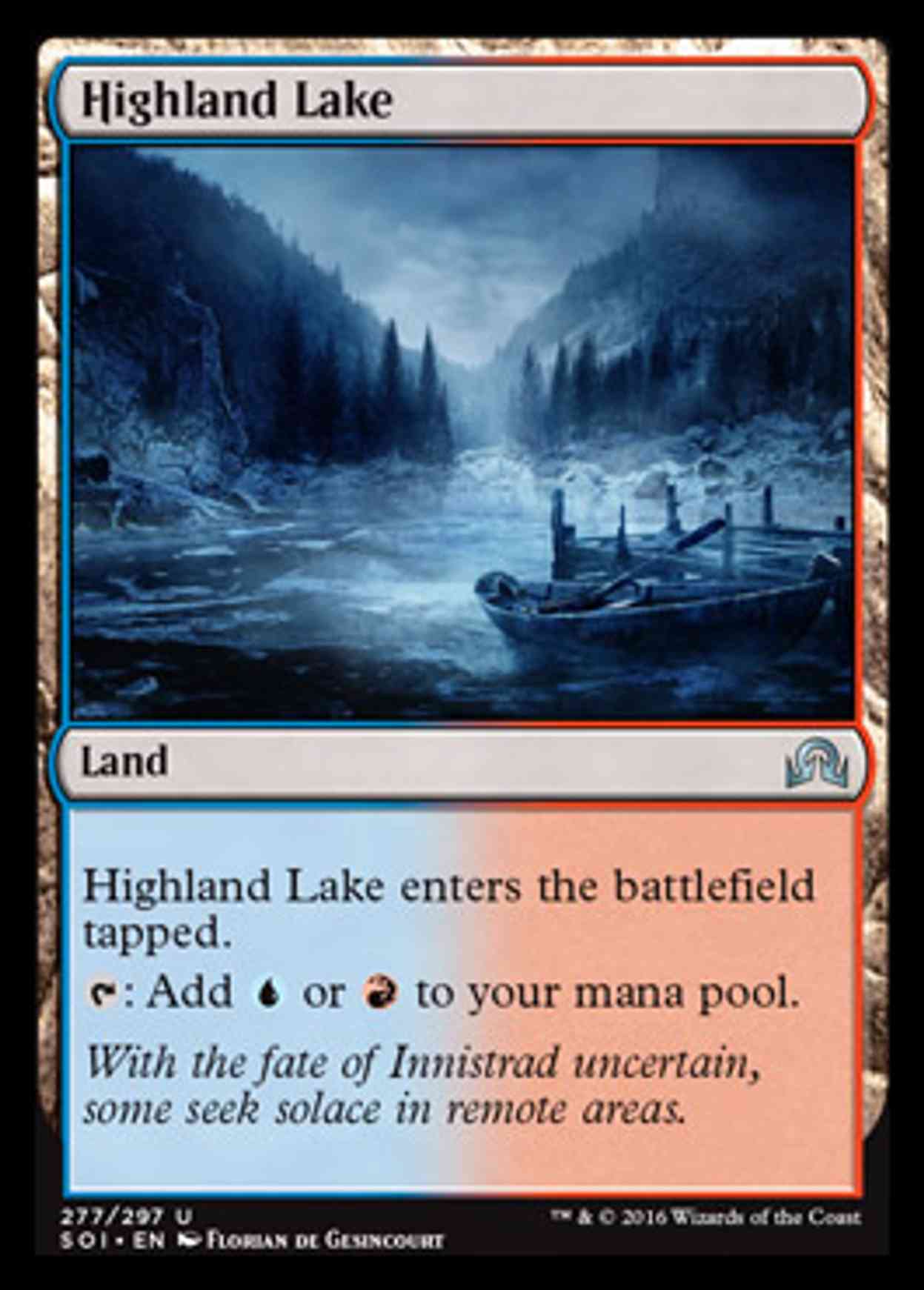 Highland Lake magic card front