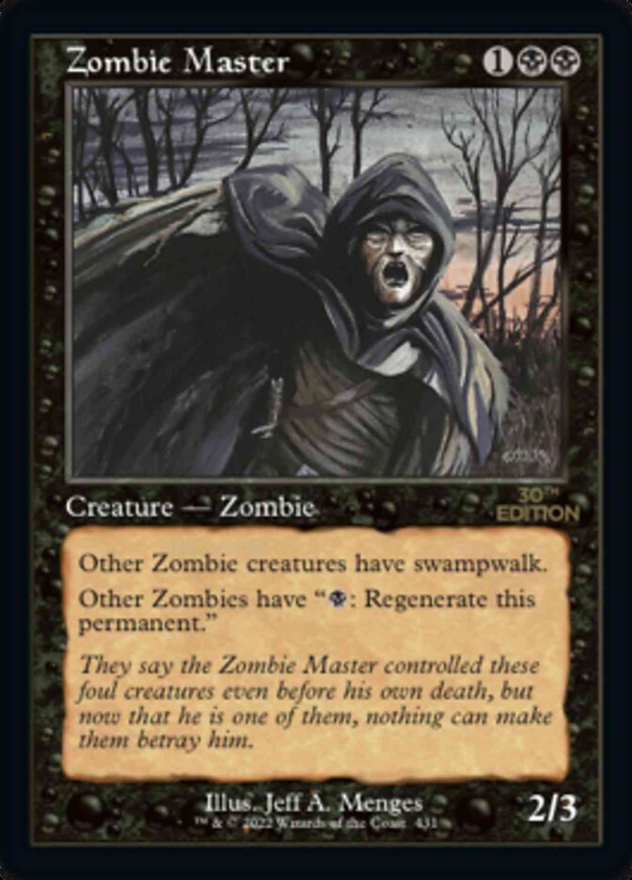 Zombie Master (Retro Frame) magic card front