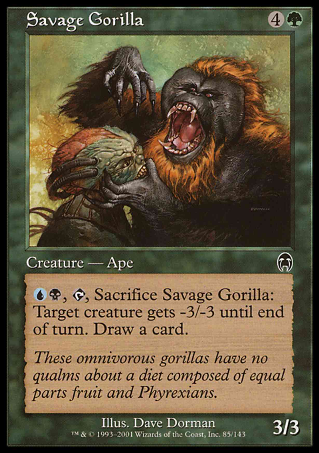 Savage Gorilla magic card front