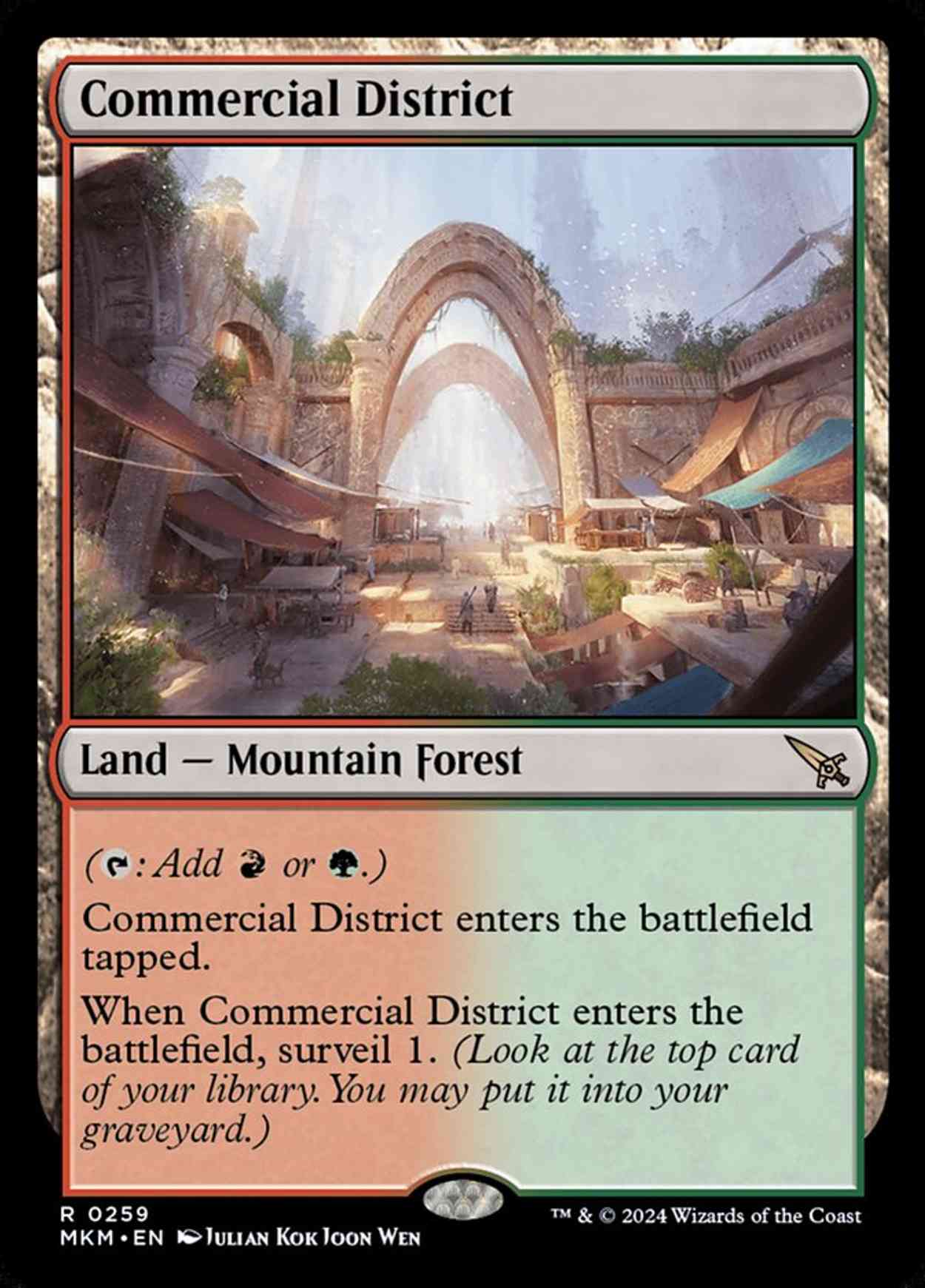 Commercial District magic card front