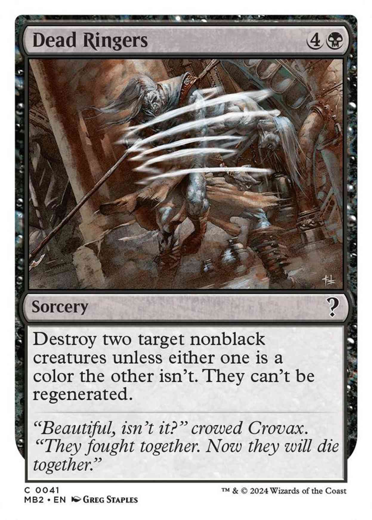 Dead Ringers (White Border) magic card front