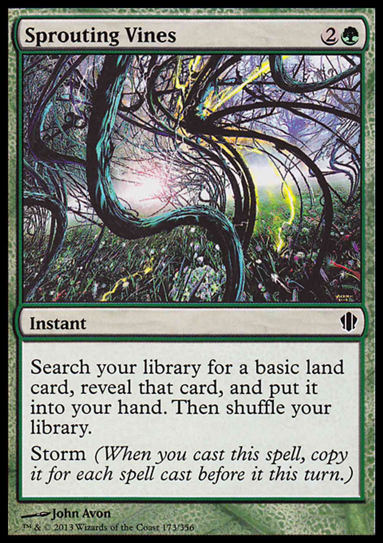 Sprouting Vines magic card front