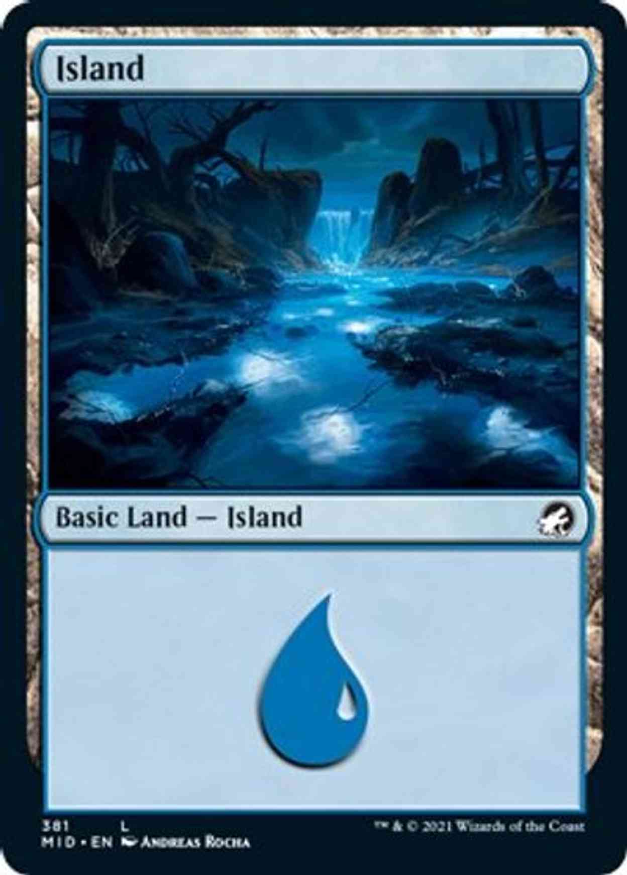 Island (381) magic card front