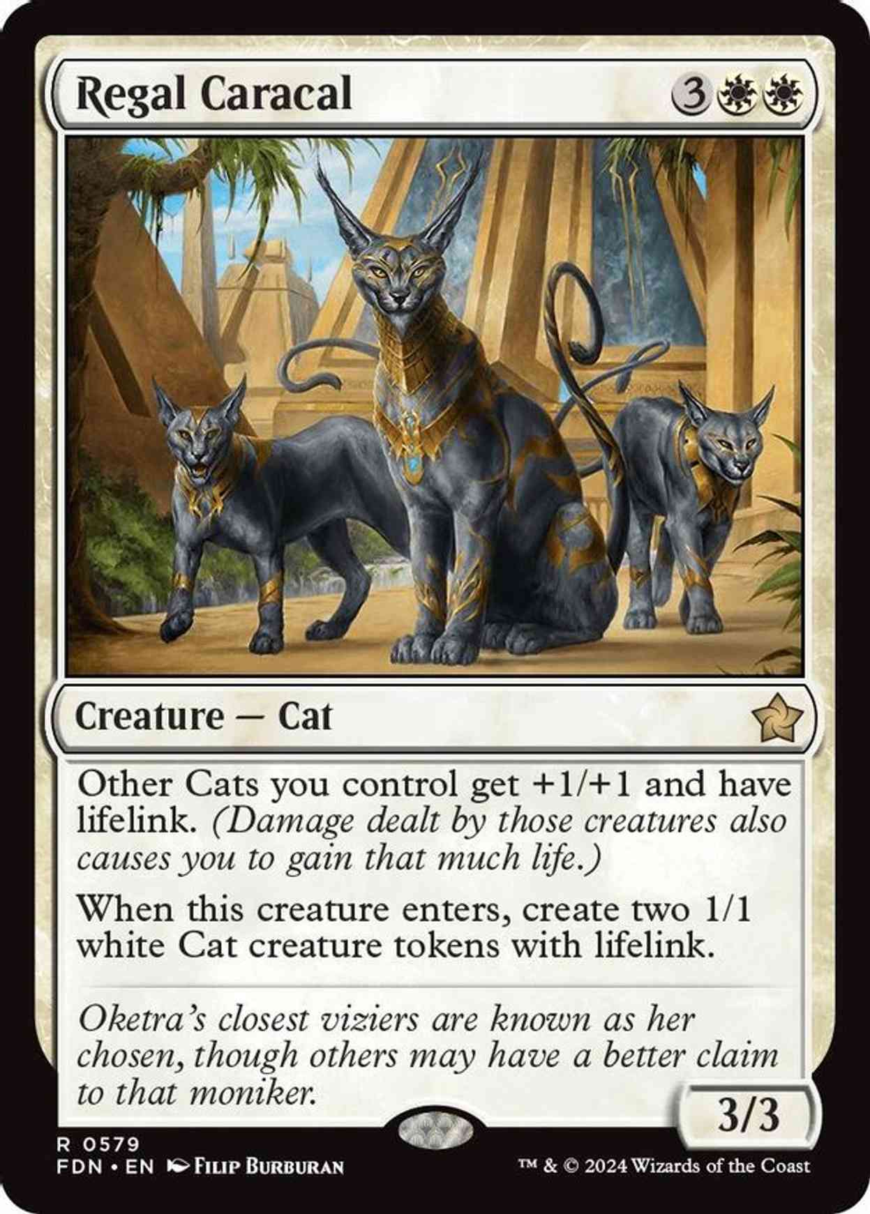 Regal Caracal magic card front