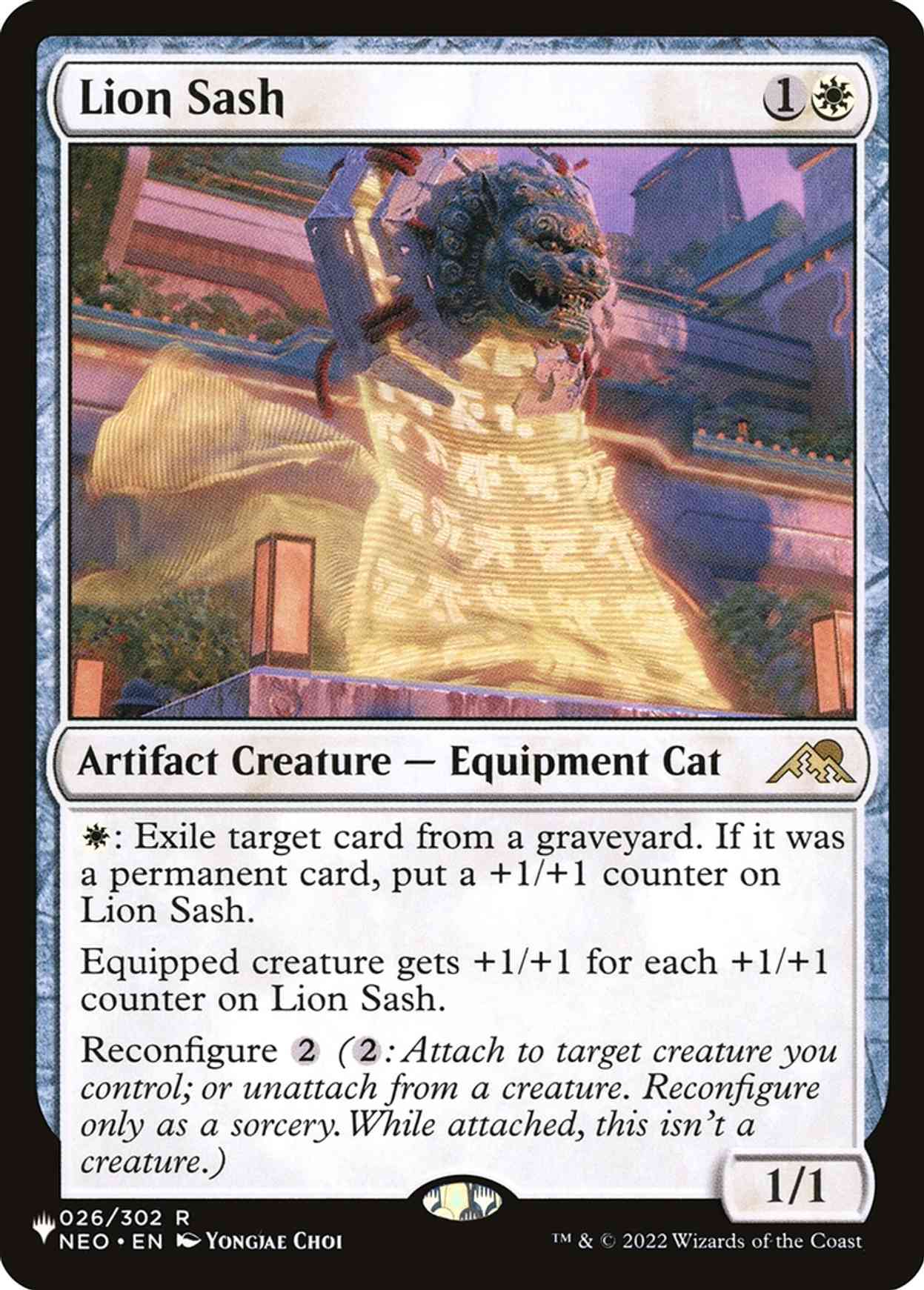 Lion Sash magic card front