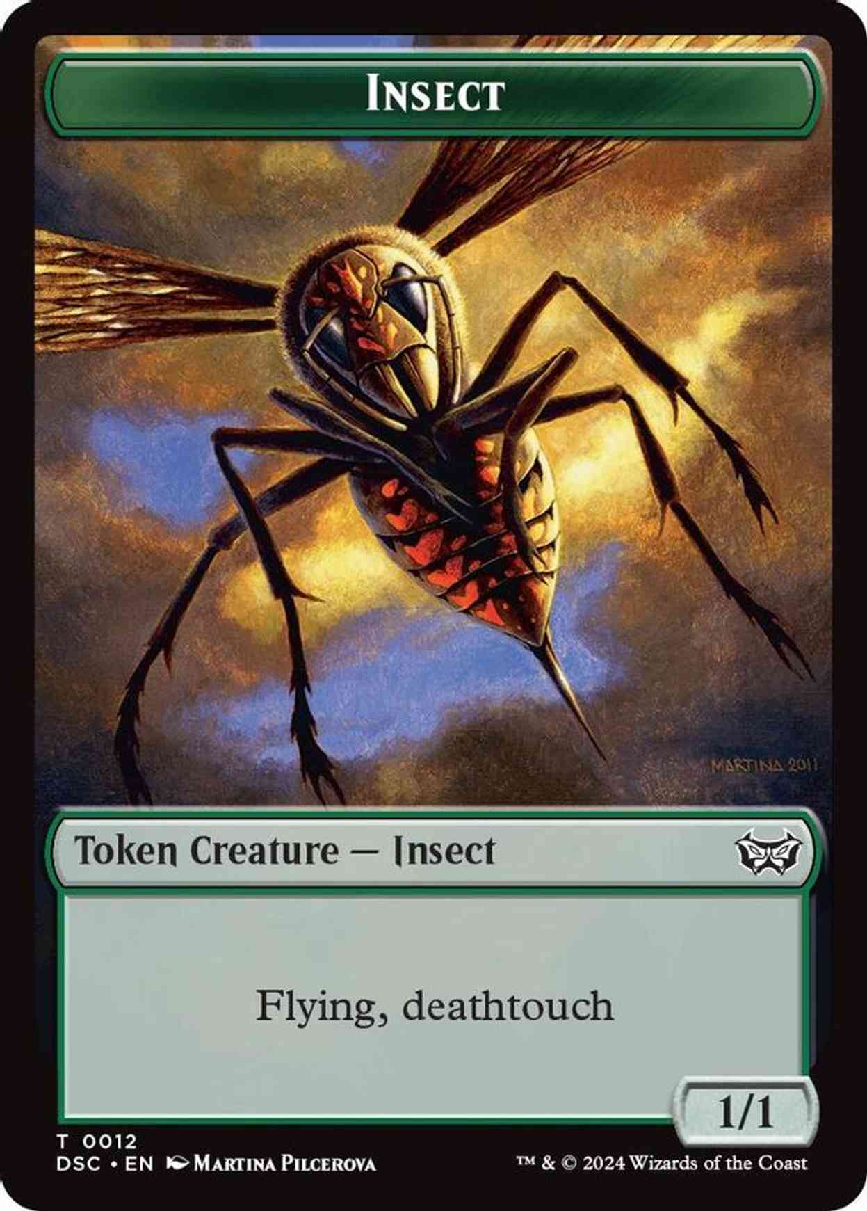 Insect (0012) // Ooze (0013) Double-Sided Token magic card front