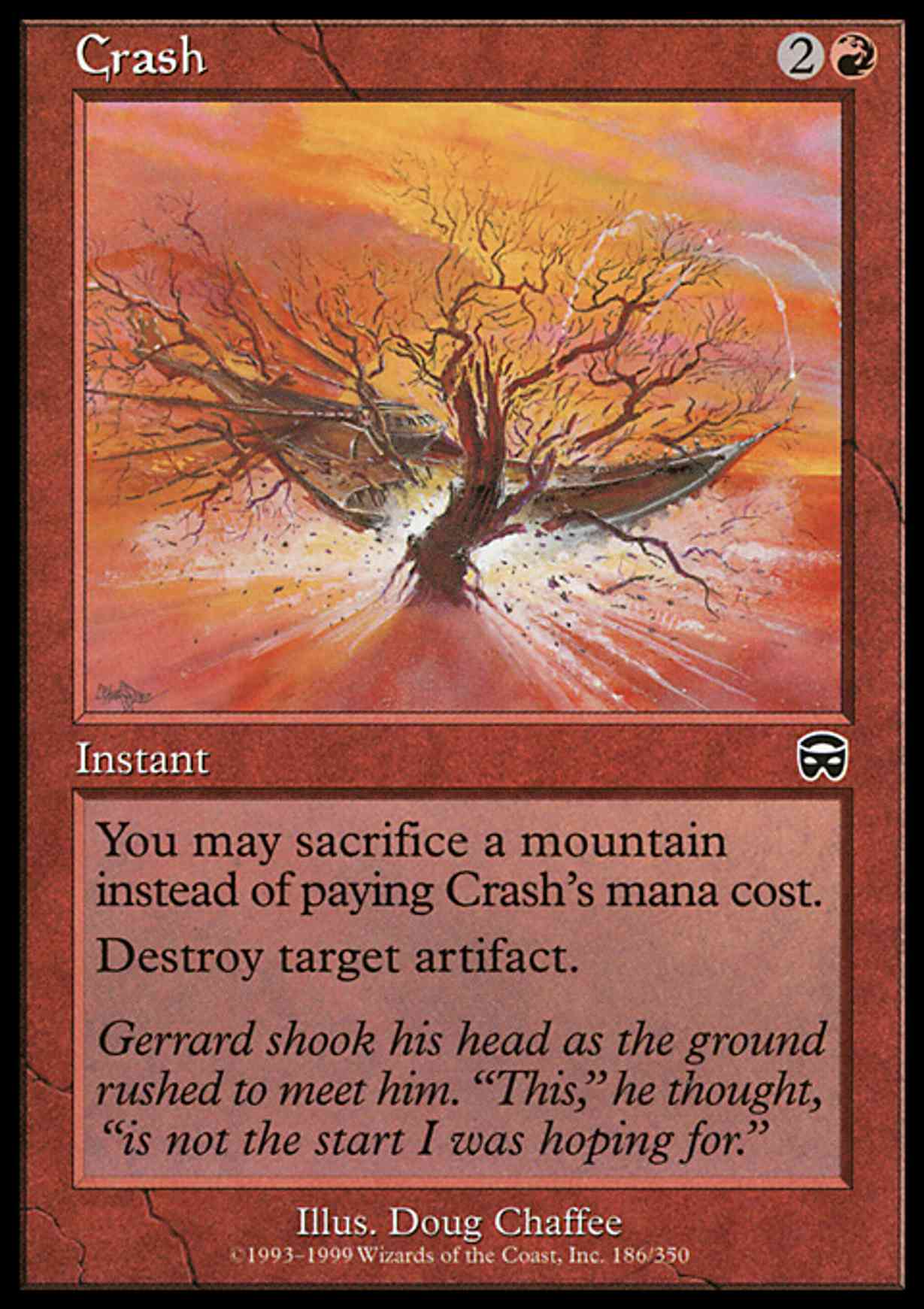 Crash magic card front