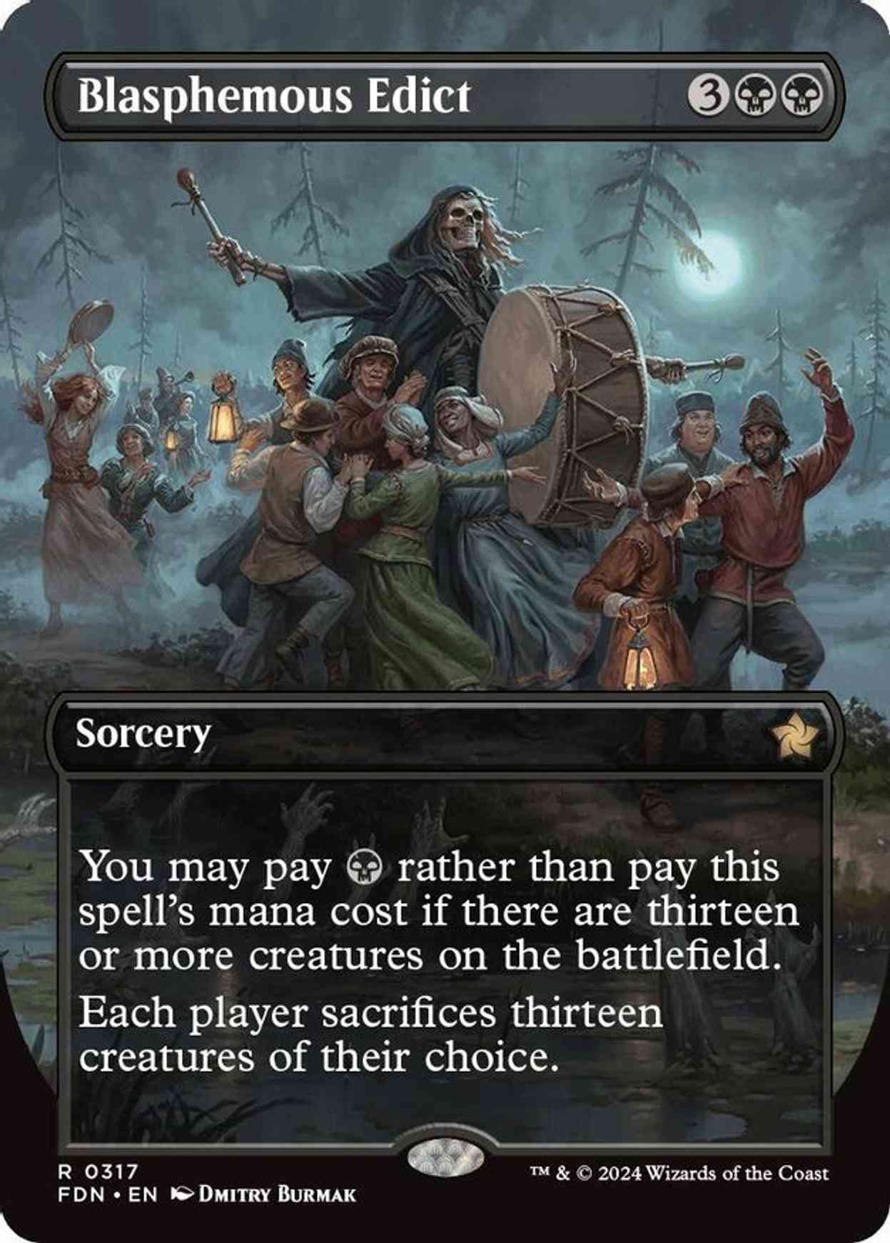 Blasphemous Edict (Borderless) magic card front