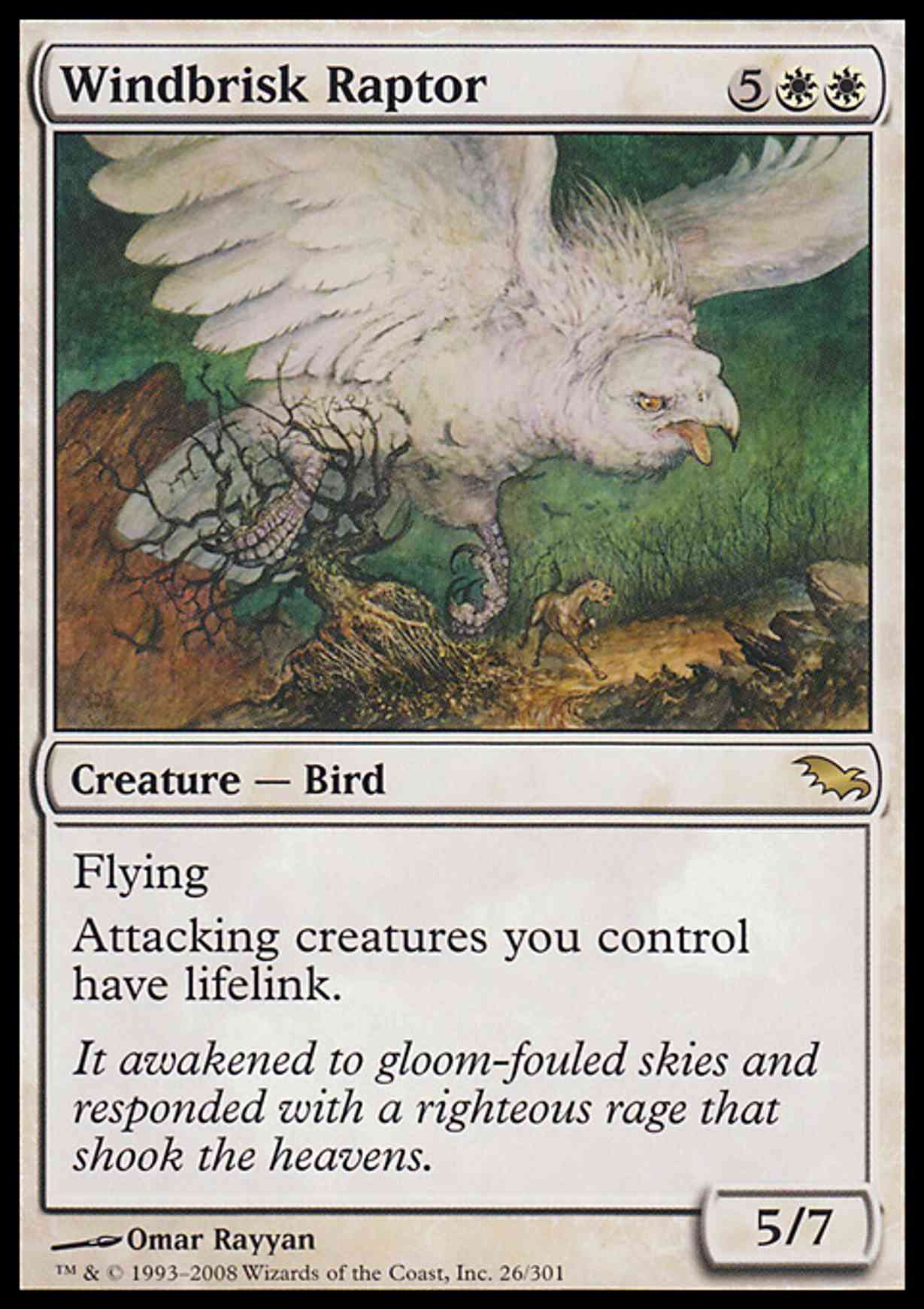 Windbrisk Raptor magic card front