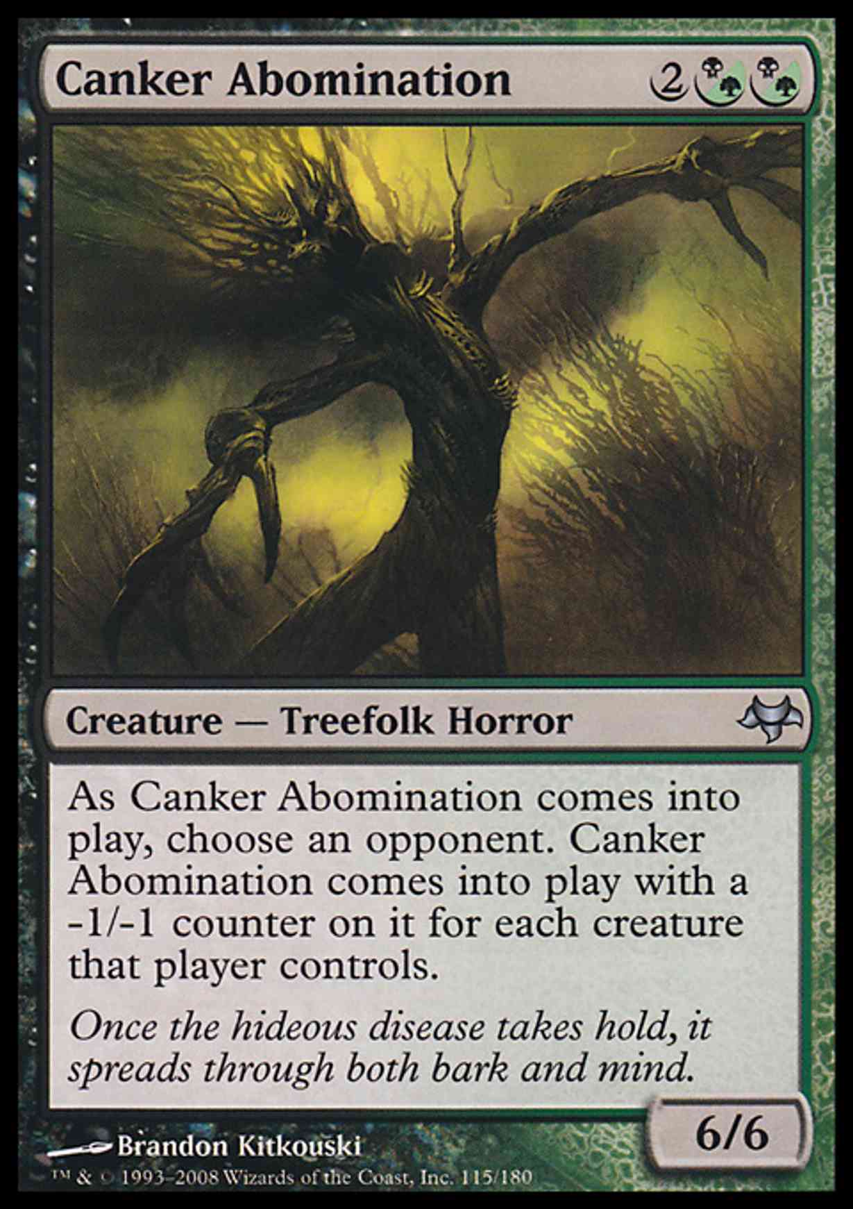 Canker Abomination magic card front