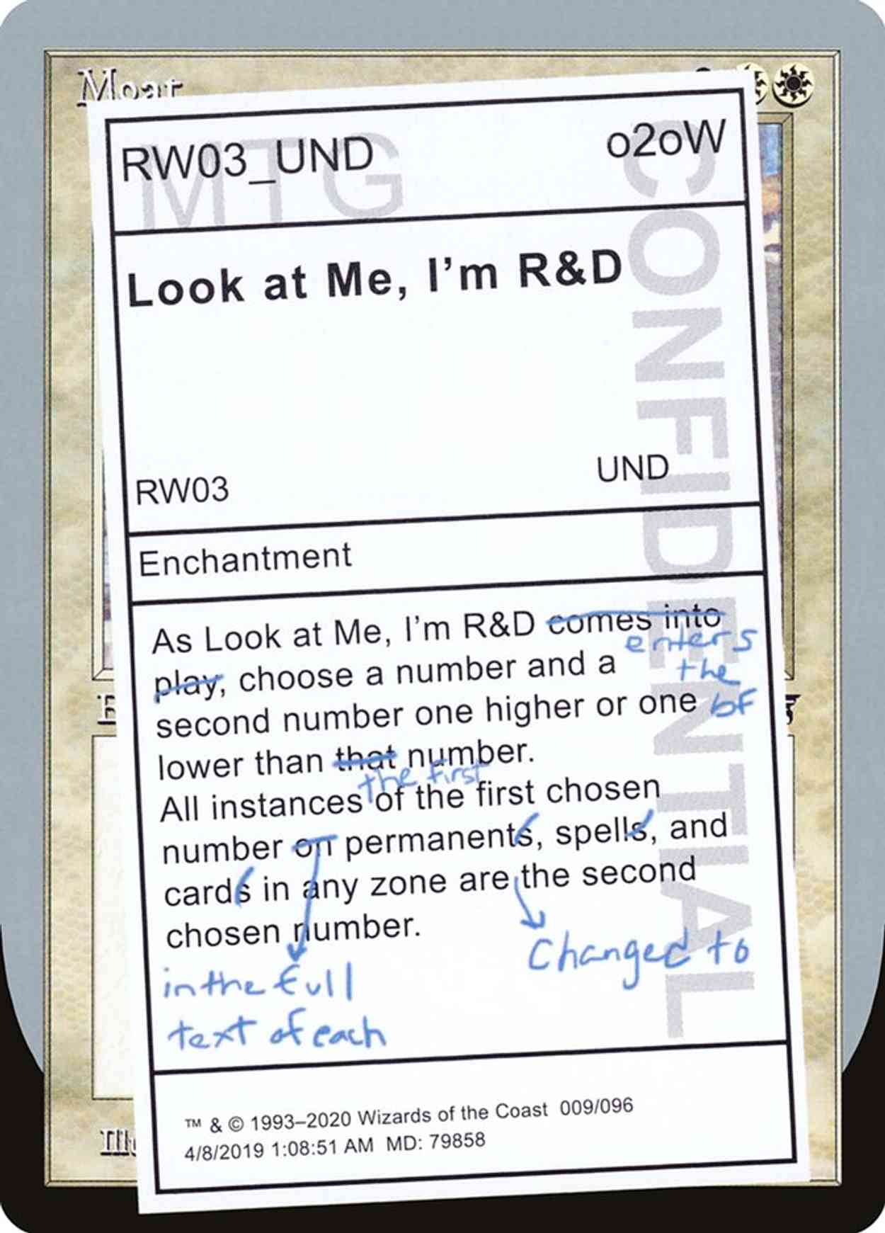 Look at Me, I'm R&D magic card front