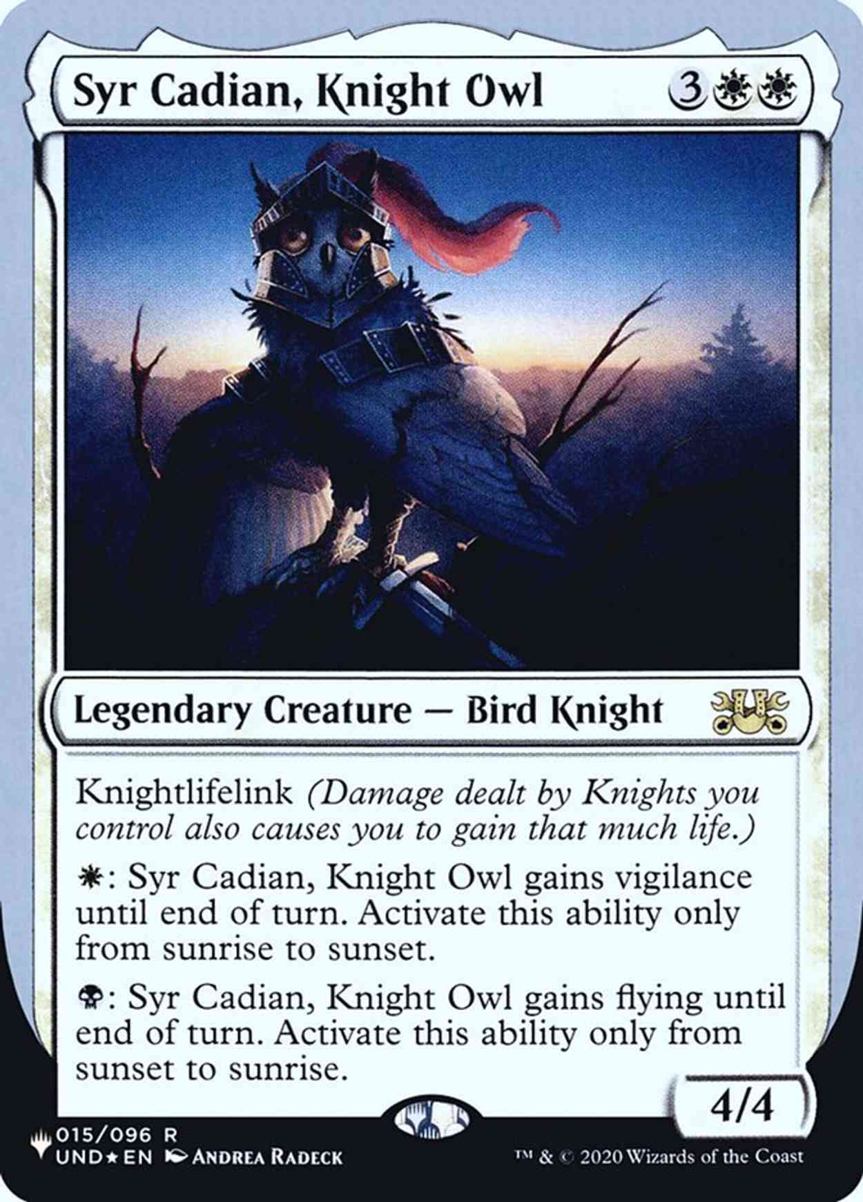 Syr Cadian, Knight Owl magic card front