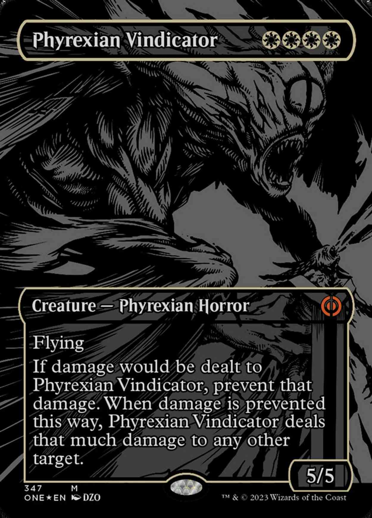Phyrexian Vindicator (Oil Slick Raised Foil) magic card front