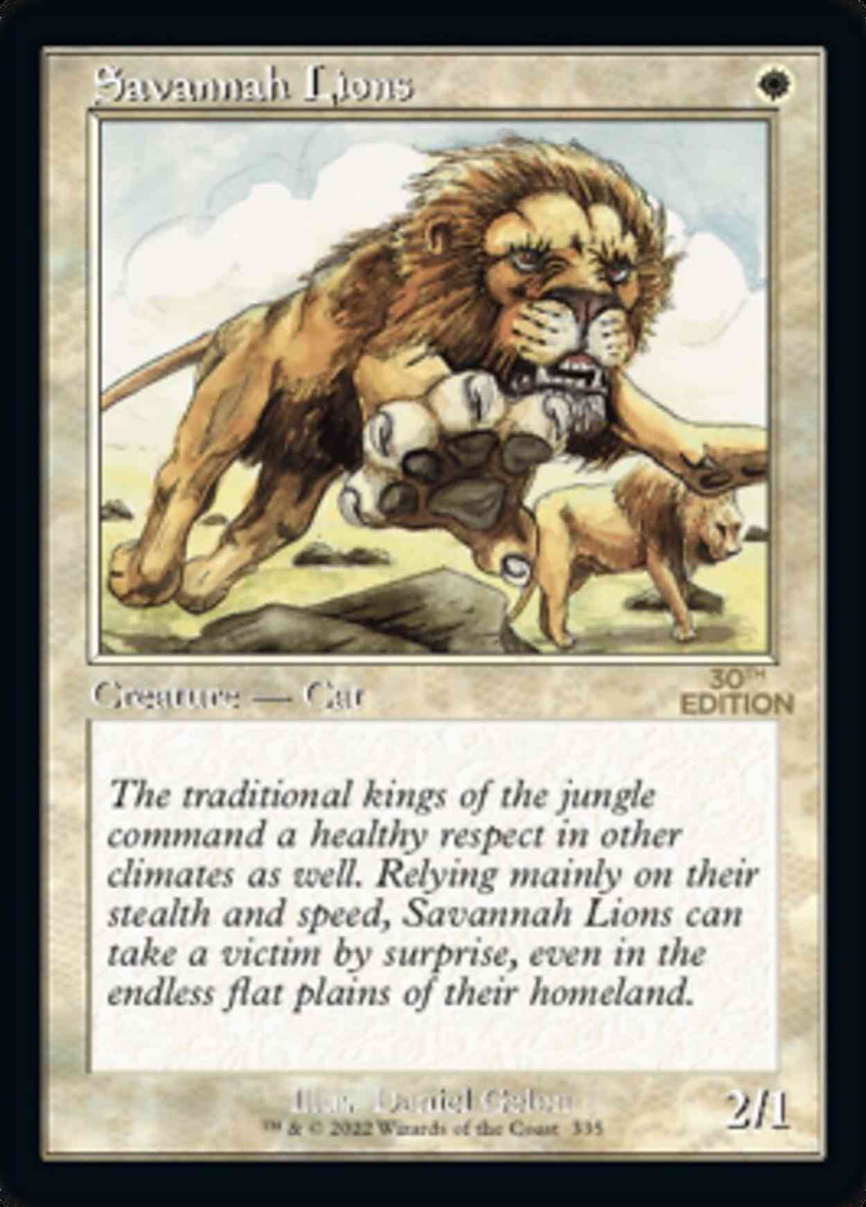Savannah Lions (Retro Frame) magic card front