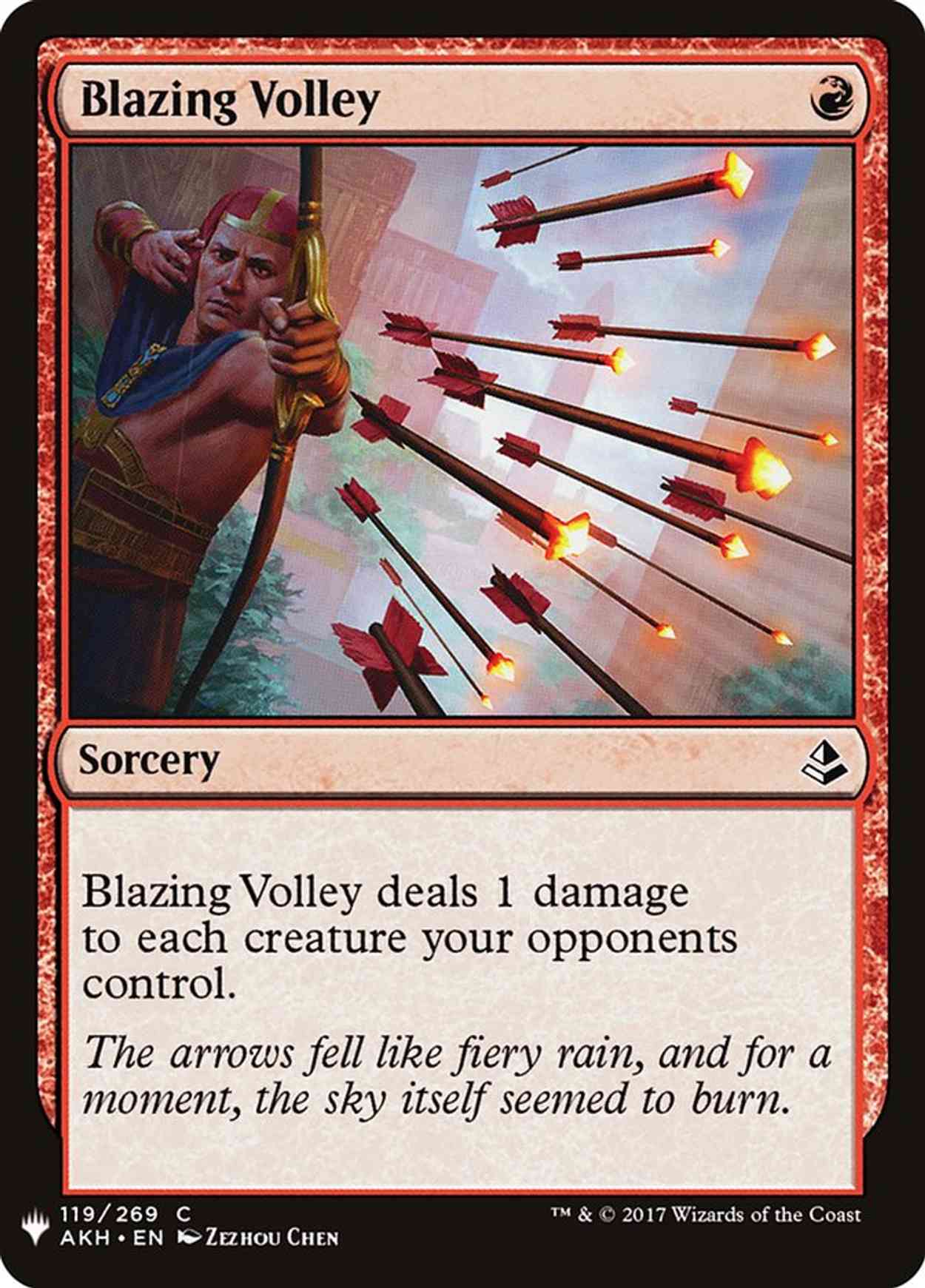 Blazing Volley magic card front
