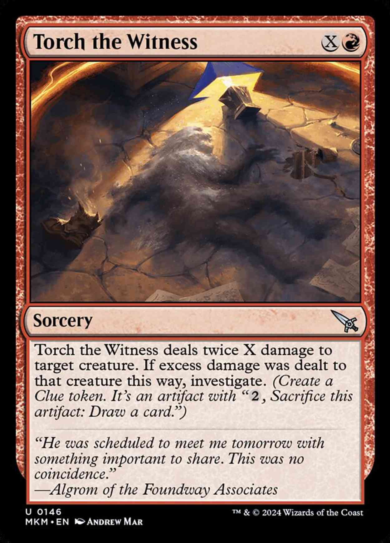 Torch the Witness magic card front