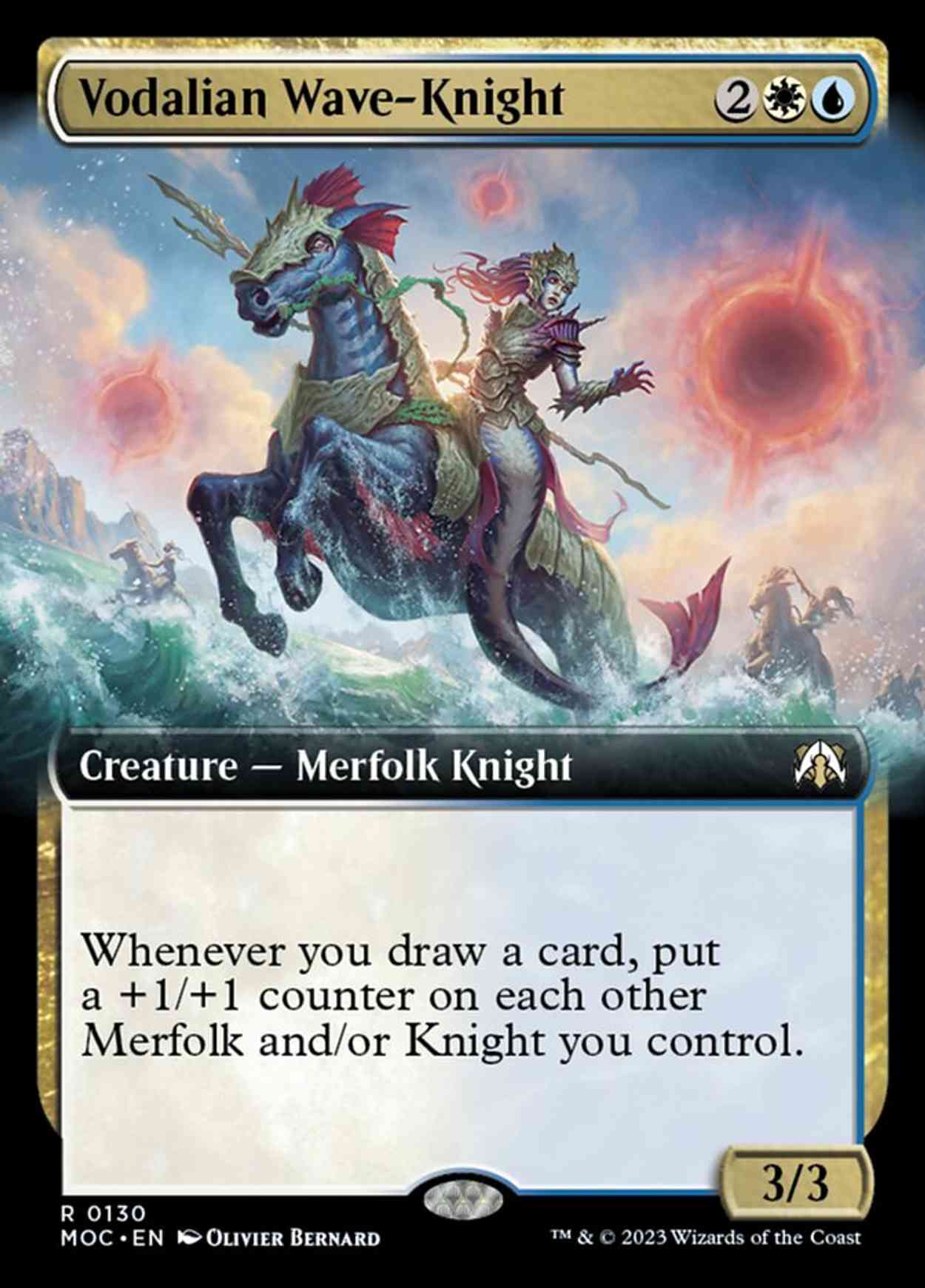 Vodalian Wave-Knight (Extended Art) magic card front
