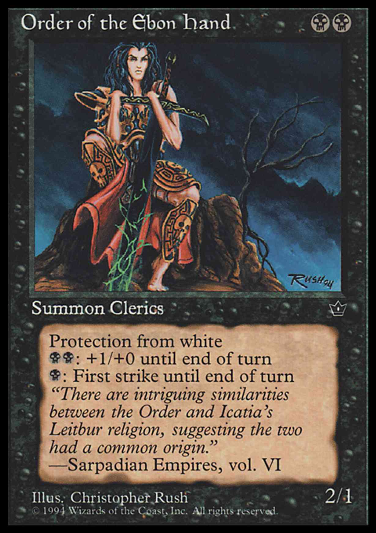 Order of the Ebon Hand (Rush) Price from mtg Fallen Empires