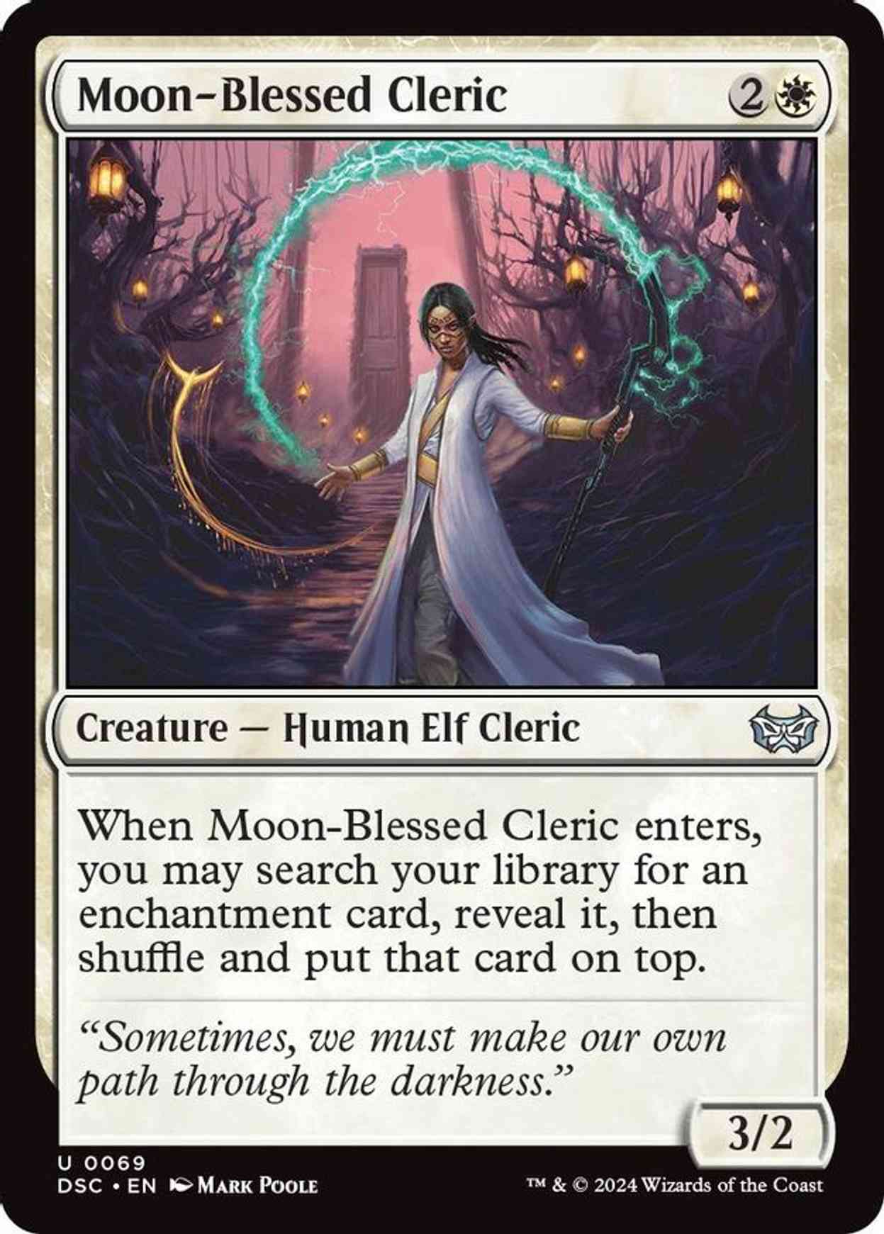 Moon-Blessed Cleric magic card front