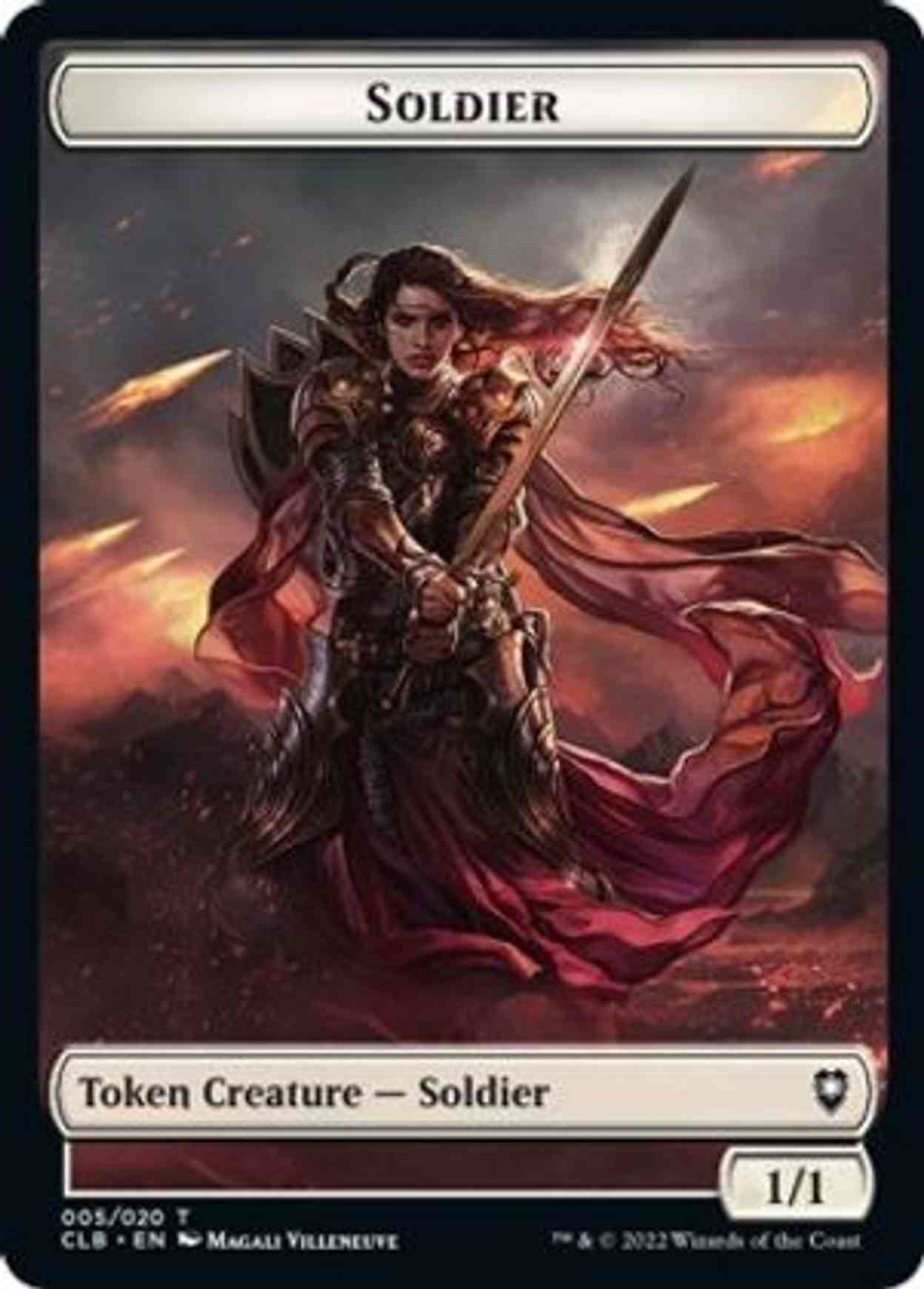 Soldier Token magic card front