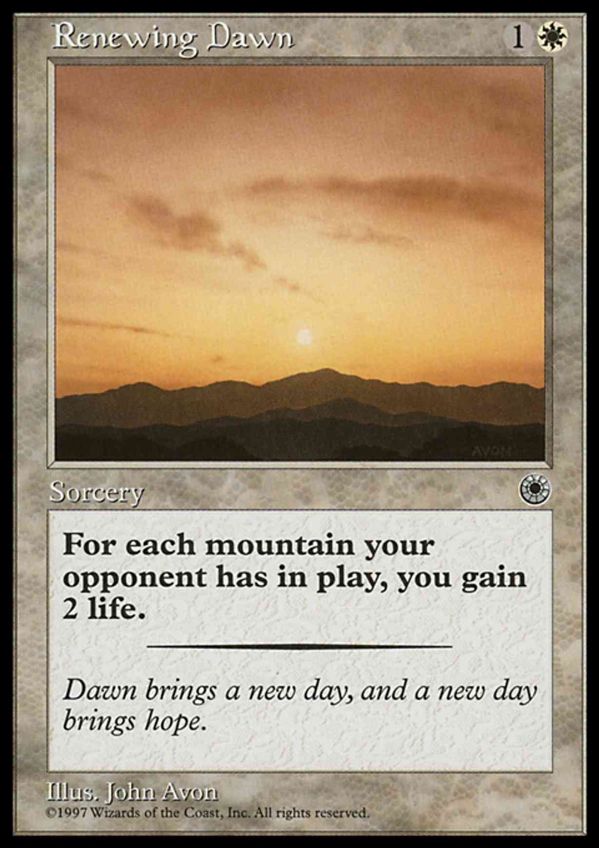 Renewing Dawn magic card front