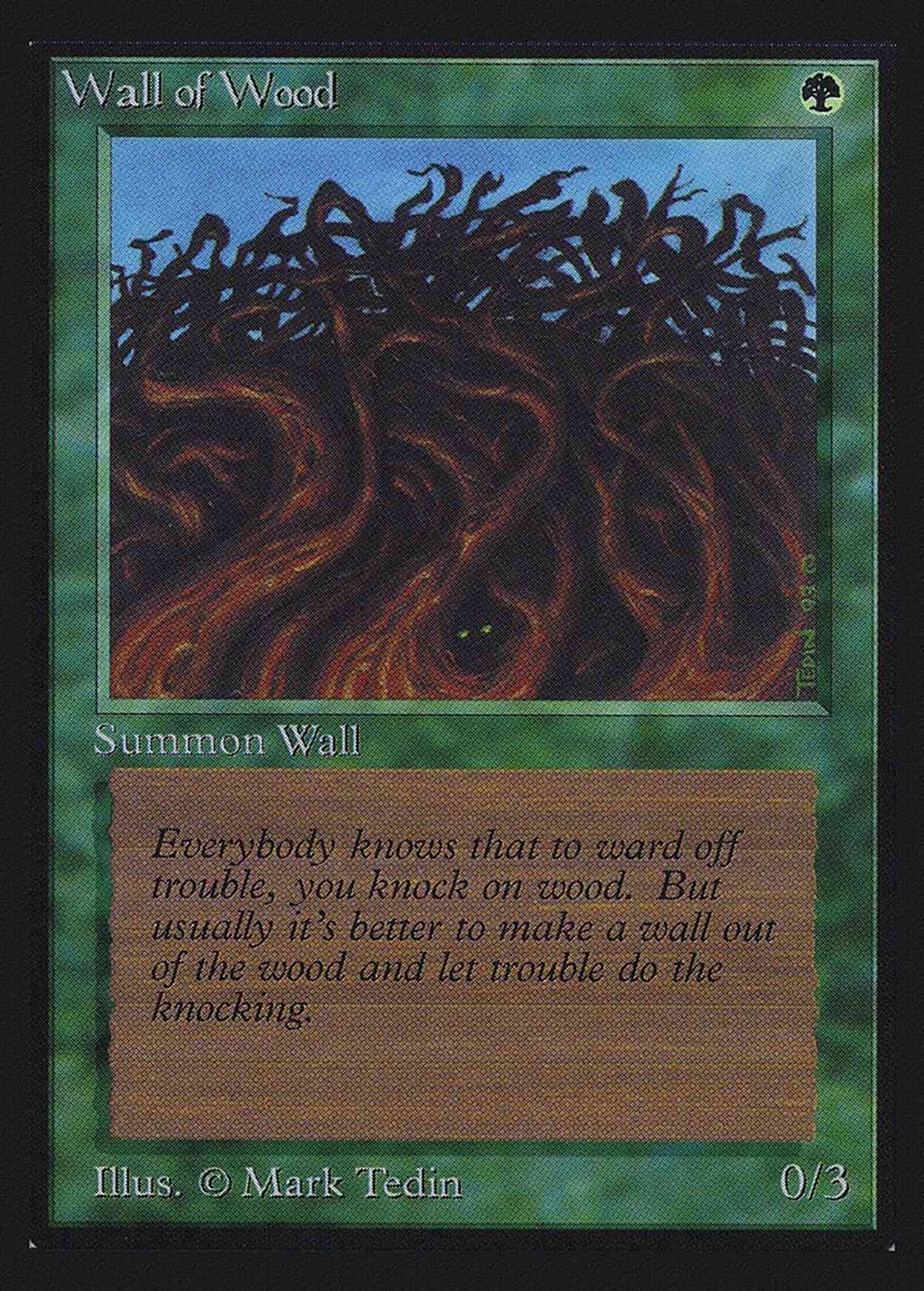Wall of Wood (IE) magic card front