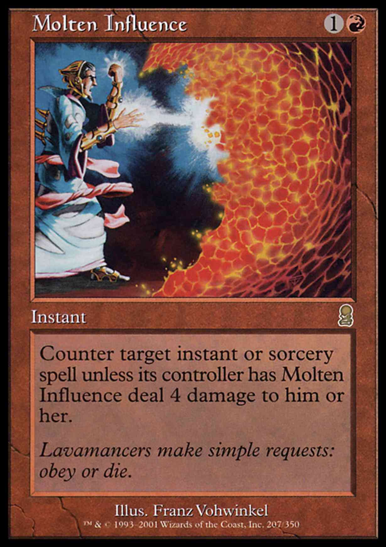 Molten Influence magic card front
